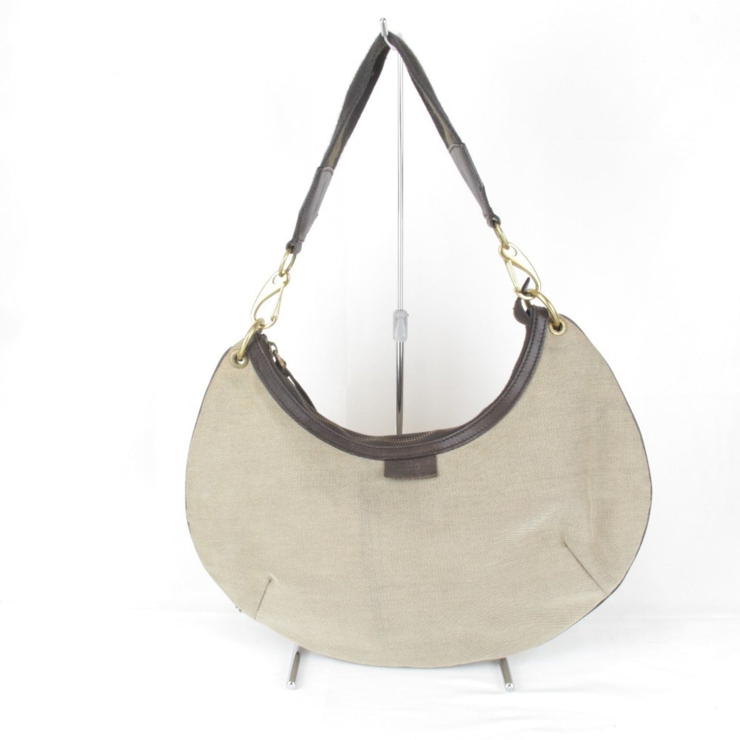 Gucci Khaki Canvas Handbag ( )