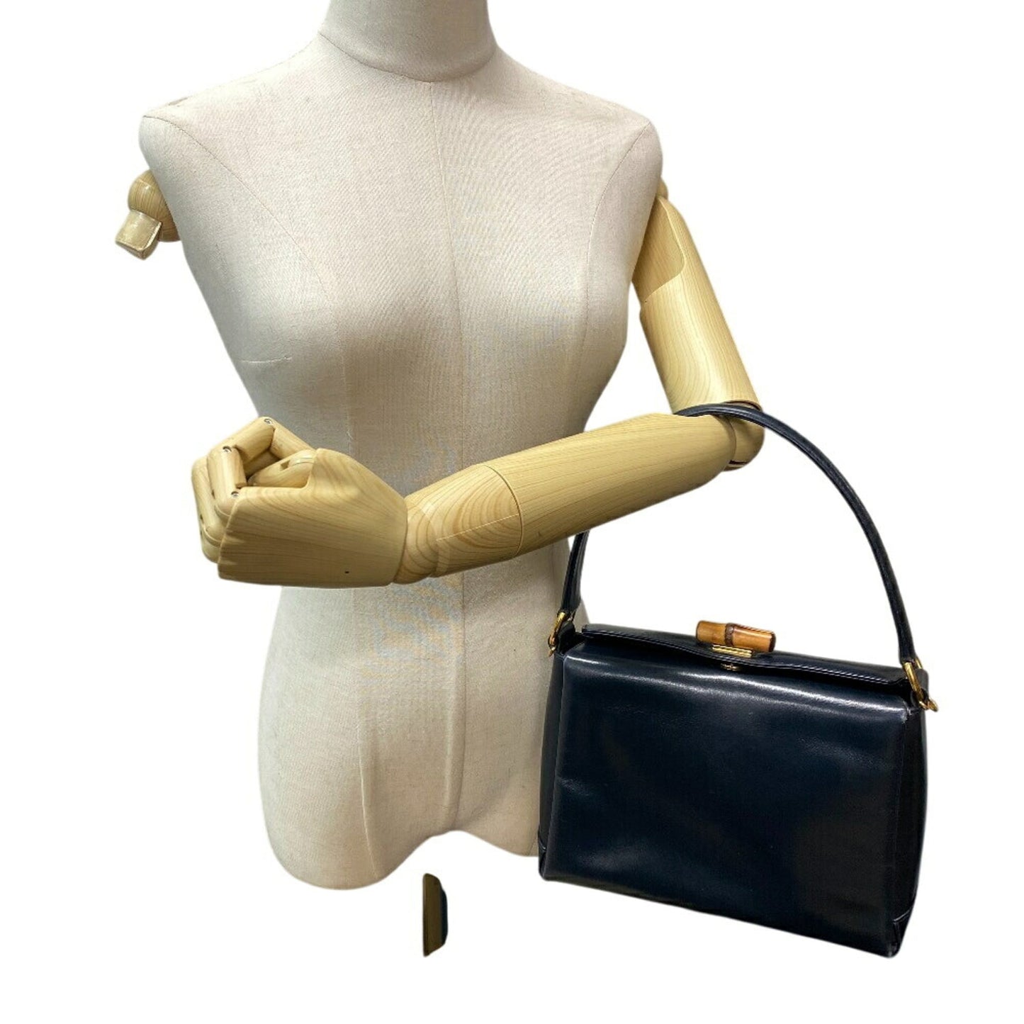 Gucci Black Red Color Leather Handbag ( )