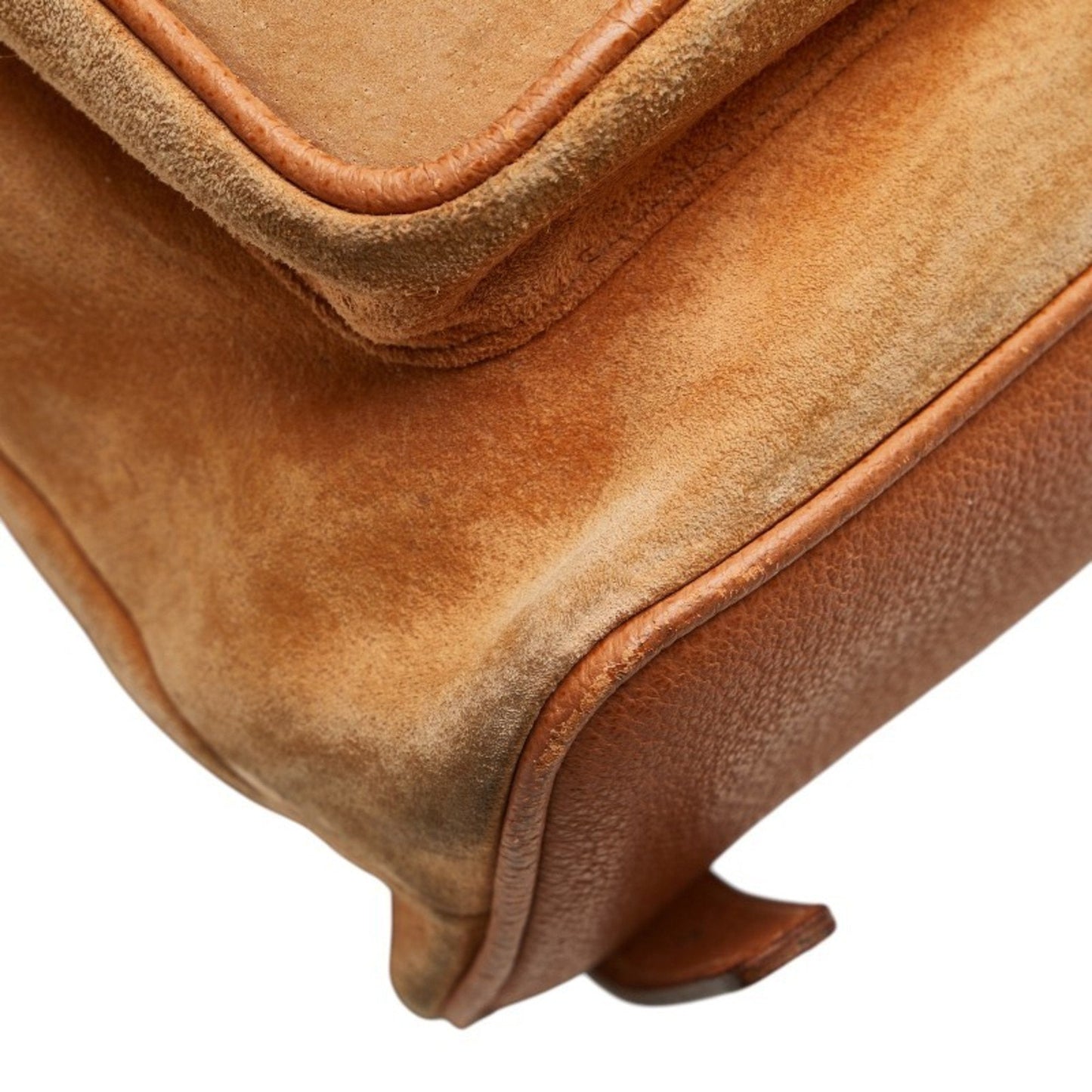 Gucci Brown Leather Suede Backpack ( )