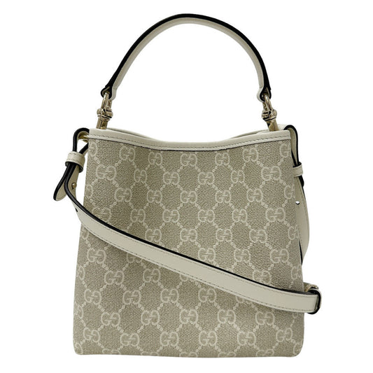 Gucci White Leather Handbag Shoulder Bag ( )