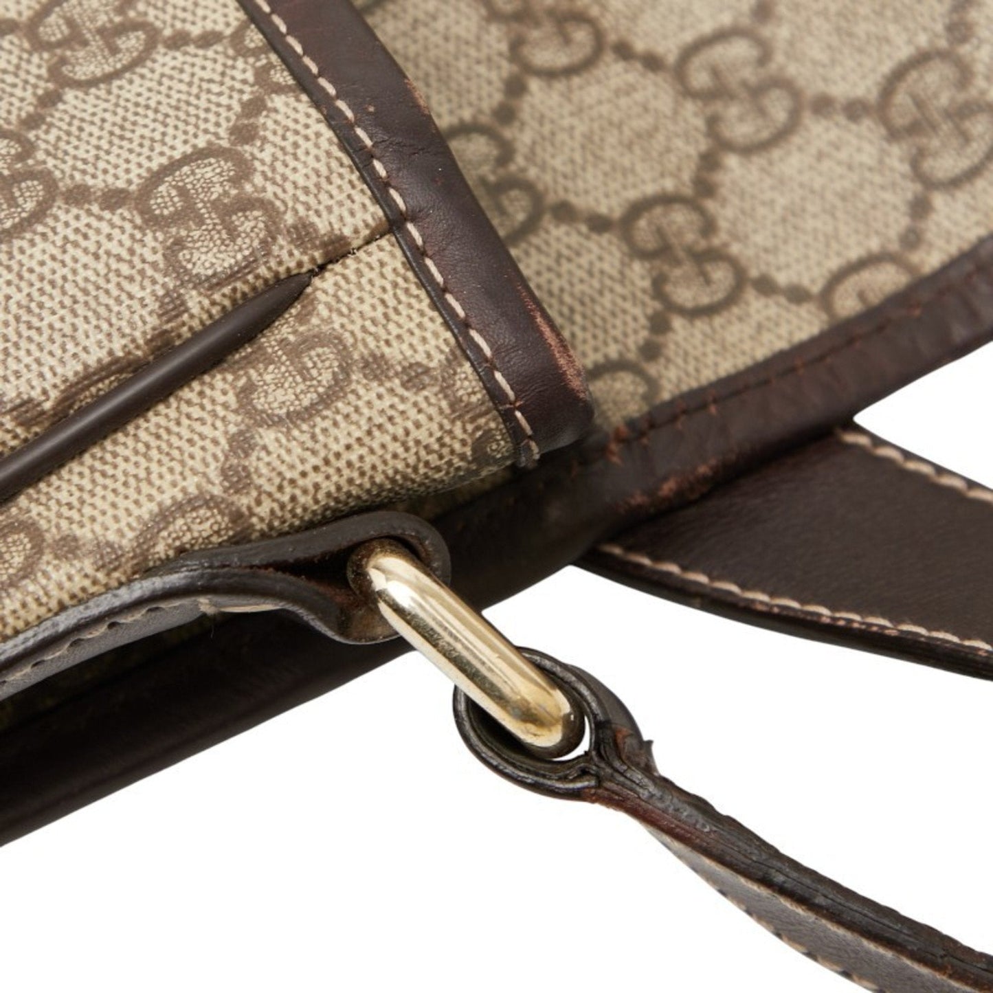 Gucci Beige Multi-Color Pvc Leather Shoulder Bag ( )