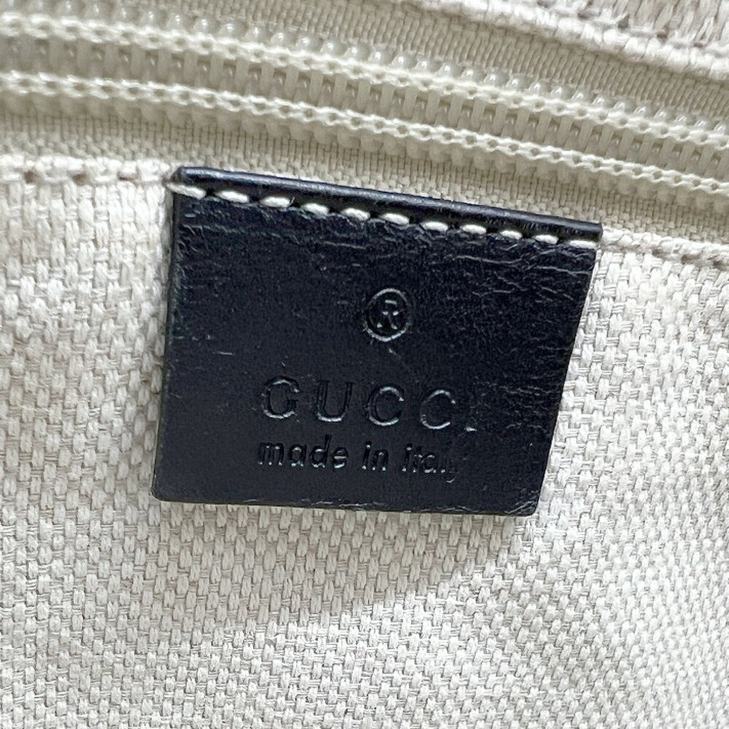 Gucci Black Gg Canvas Leather Shoulder Bag ( )