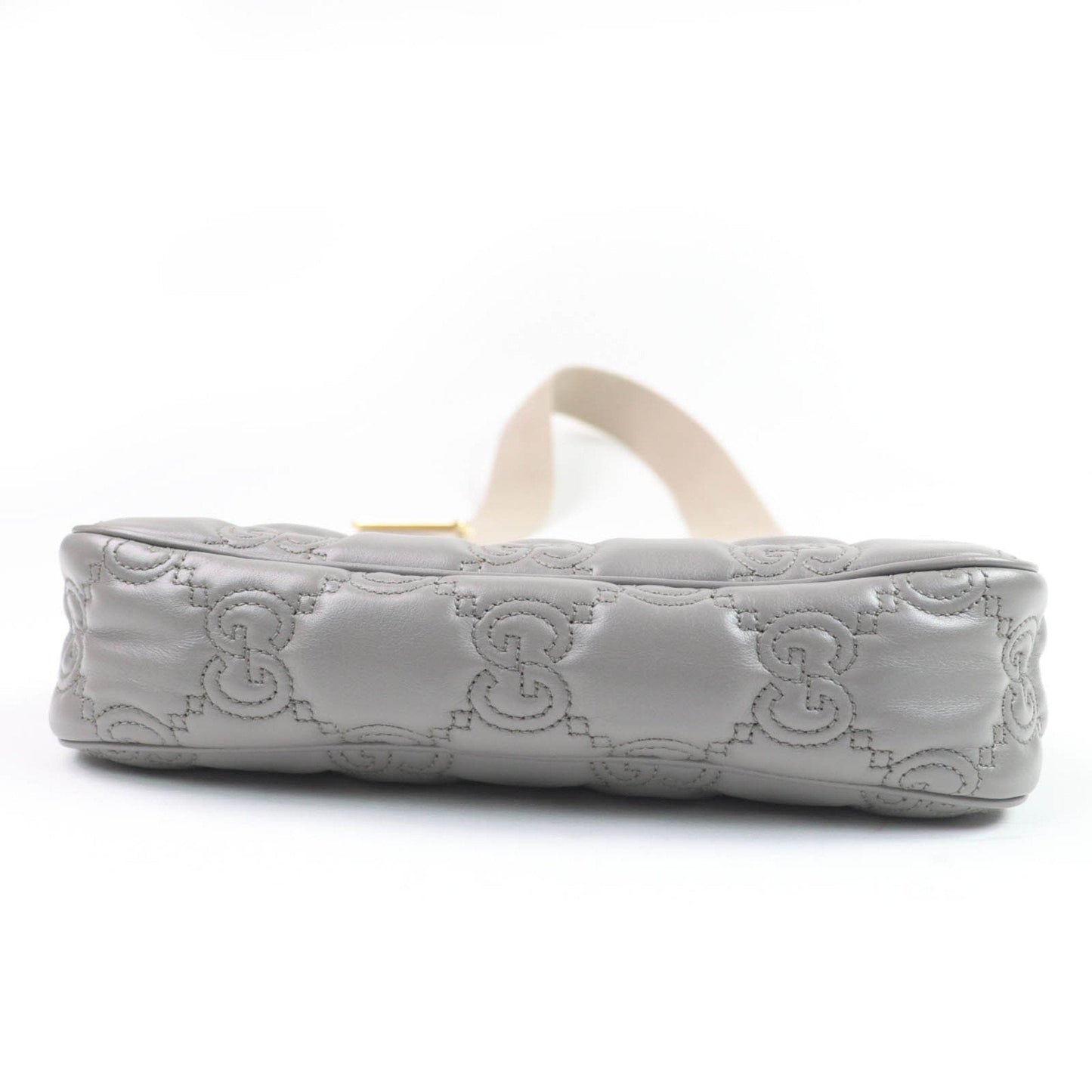 Gucci Gray Leather Handbag Shoulder Bag ( )