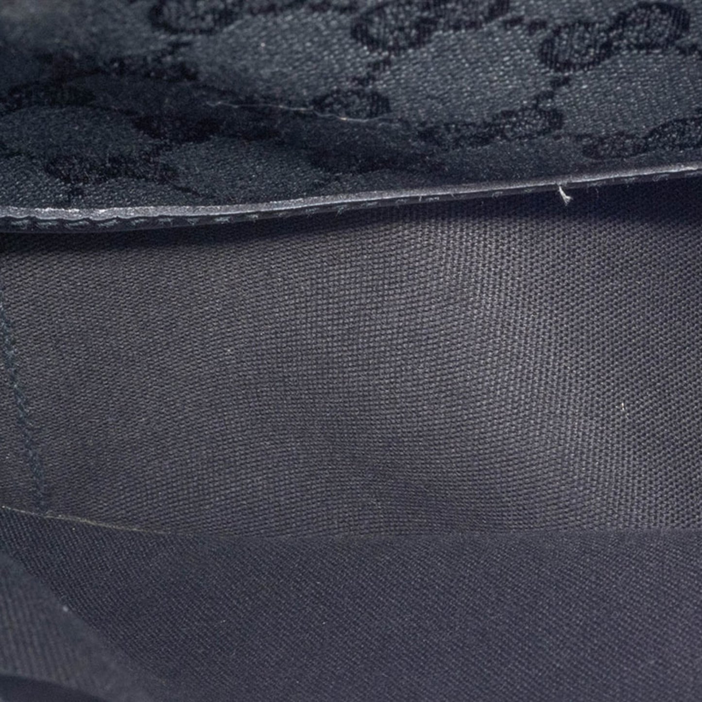 Gucci Black Gg Canvas Leather Handbag ( )