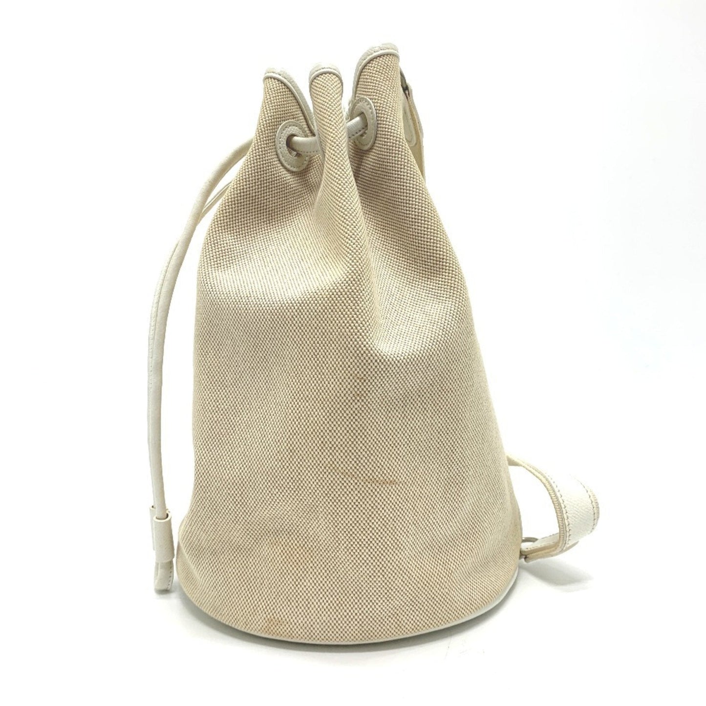 Hermes Ivory Toile Officier Leather Shoulder Bag ( )