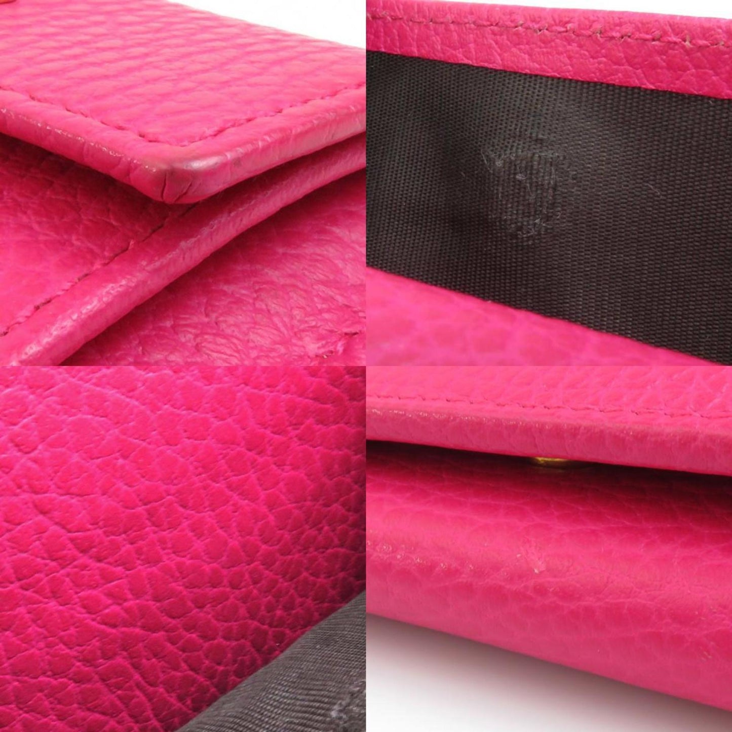 Gucci Pink Leather Wallet (Tri-Fold) ( )