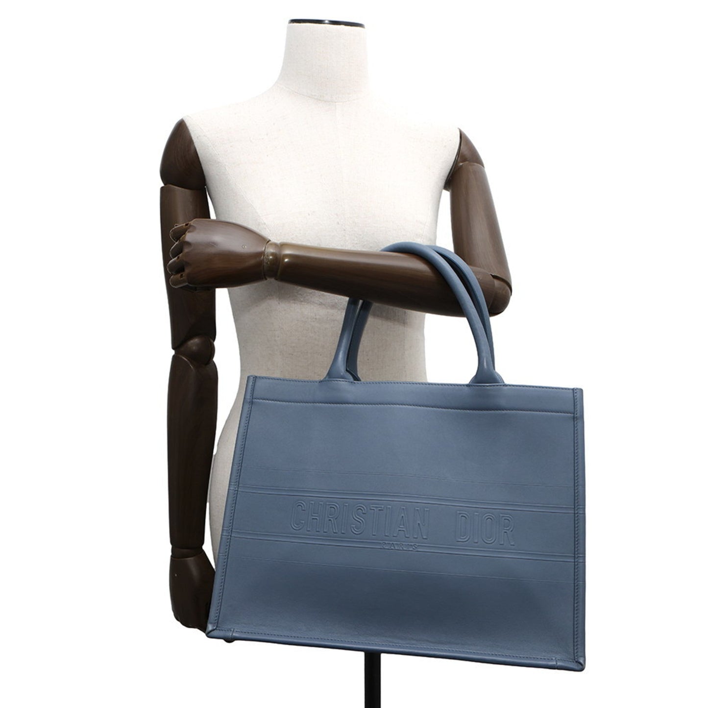 Christian Dior Blue Leather Tote Bag ()