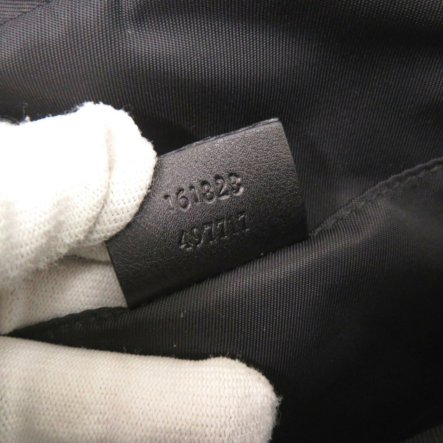 Gucci Black Nylon Gg Leather Fanny Pack Shoulder Bag ( )