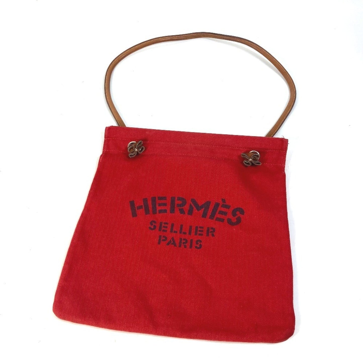 Hermes Red Color Cotton Shoulder Bag ( )