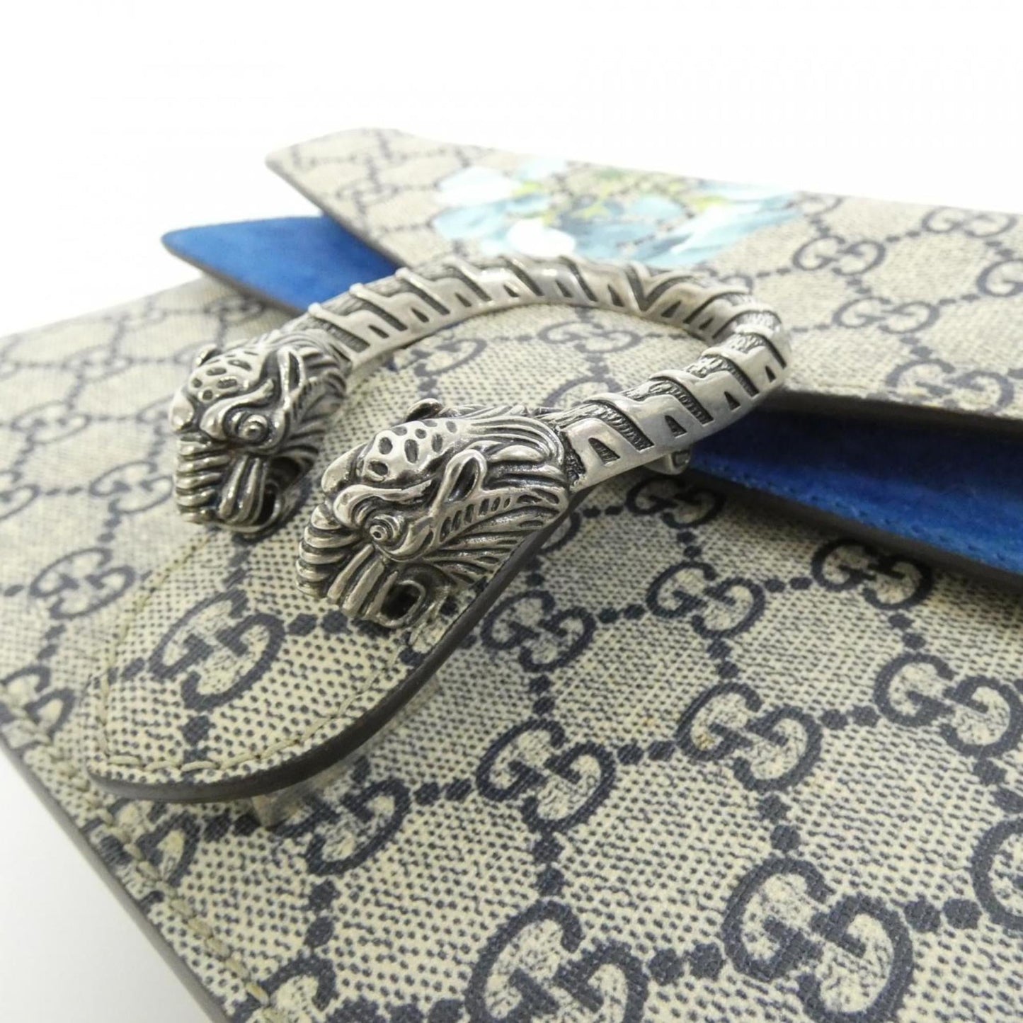 Gucci Beige Blue Gg Supreme Shoulder Bag ( )
