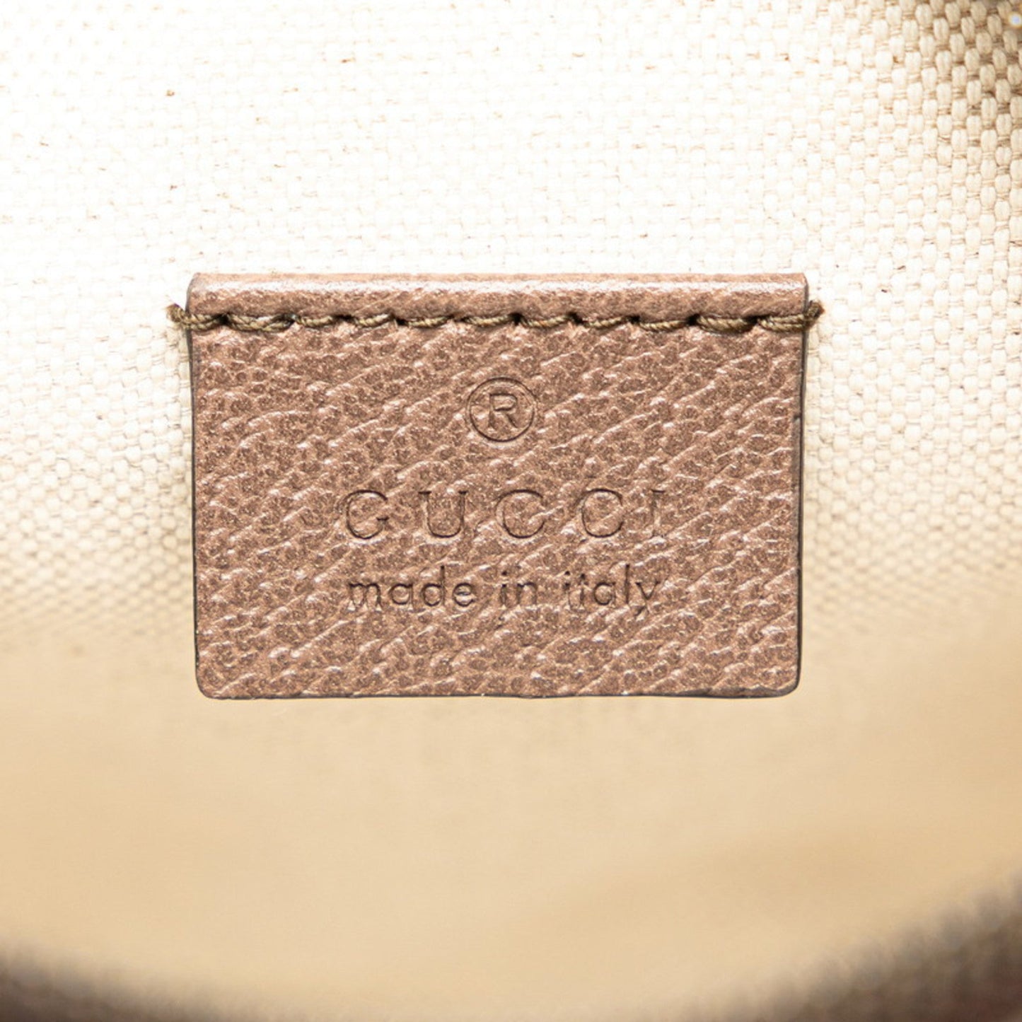 Gucci Sherry Line Beige Brown Pvc Leather Shoulder Bag ( )
