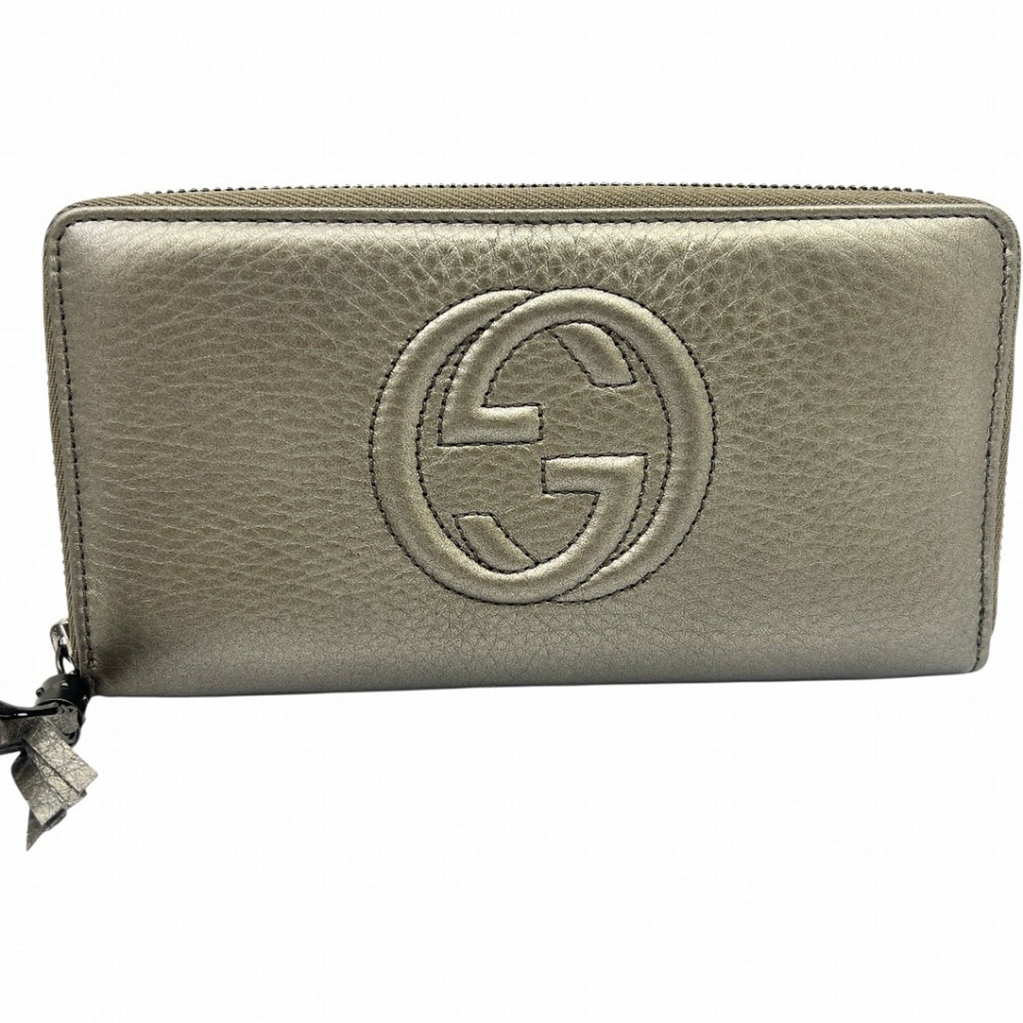 Gucci Metallic Gold Leather Long Wallet (Bi-Fold) ( )