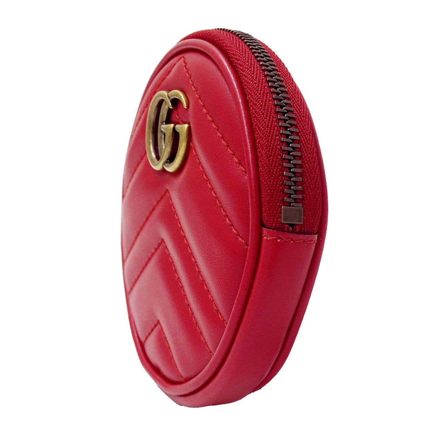 Gucci Red Color Leather Coin Purse/Coin Case ( )