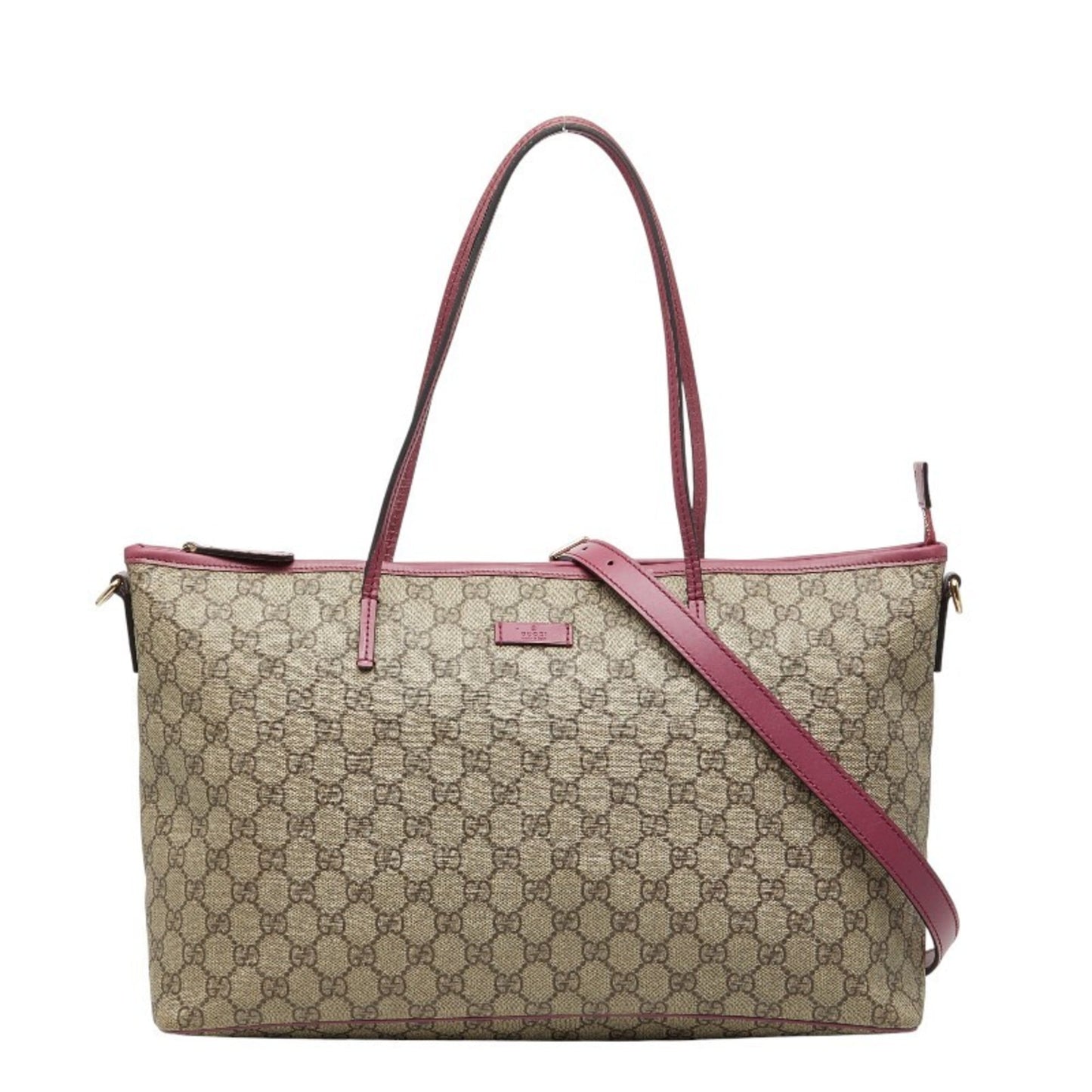 Gucci Green Canvas Leather Shoulder Bag Tote Bag ( )