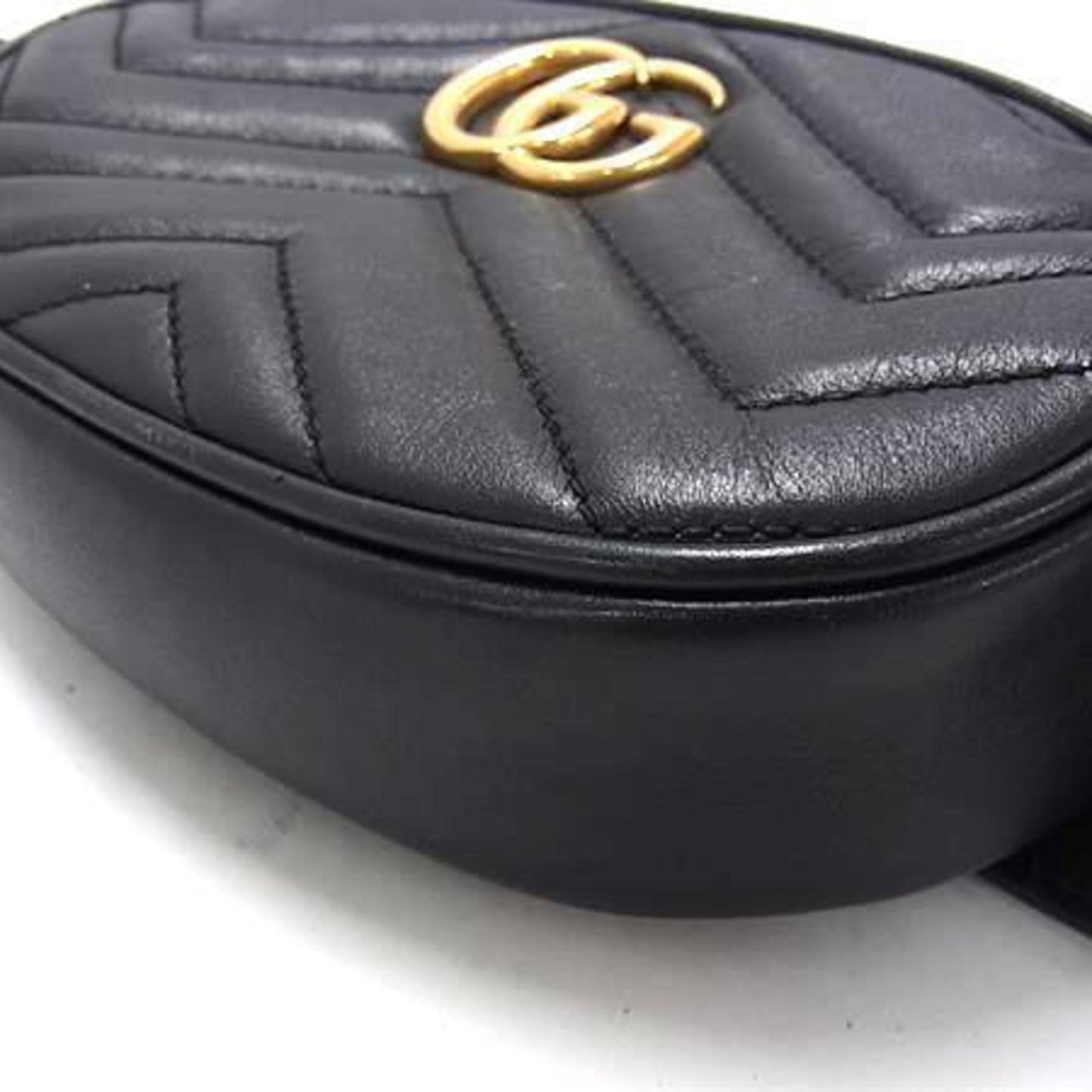 Gucci Black Leather Fanny Pack Shoulder Bag ( )