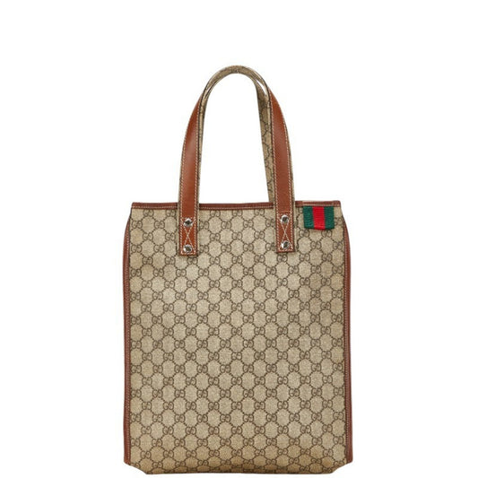 Gucci Beige Brown Pvc Leather Tote Bag ( )