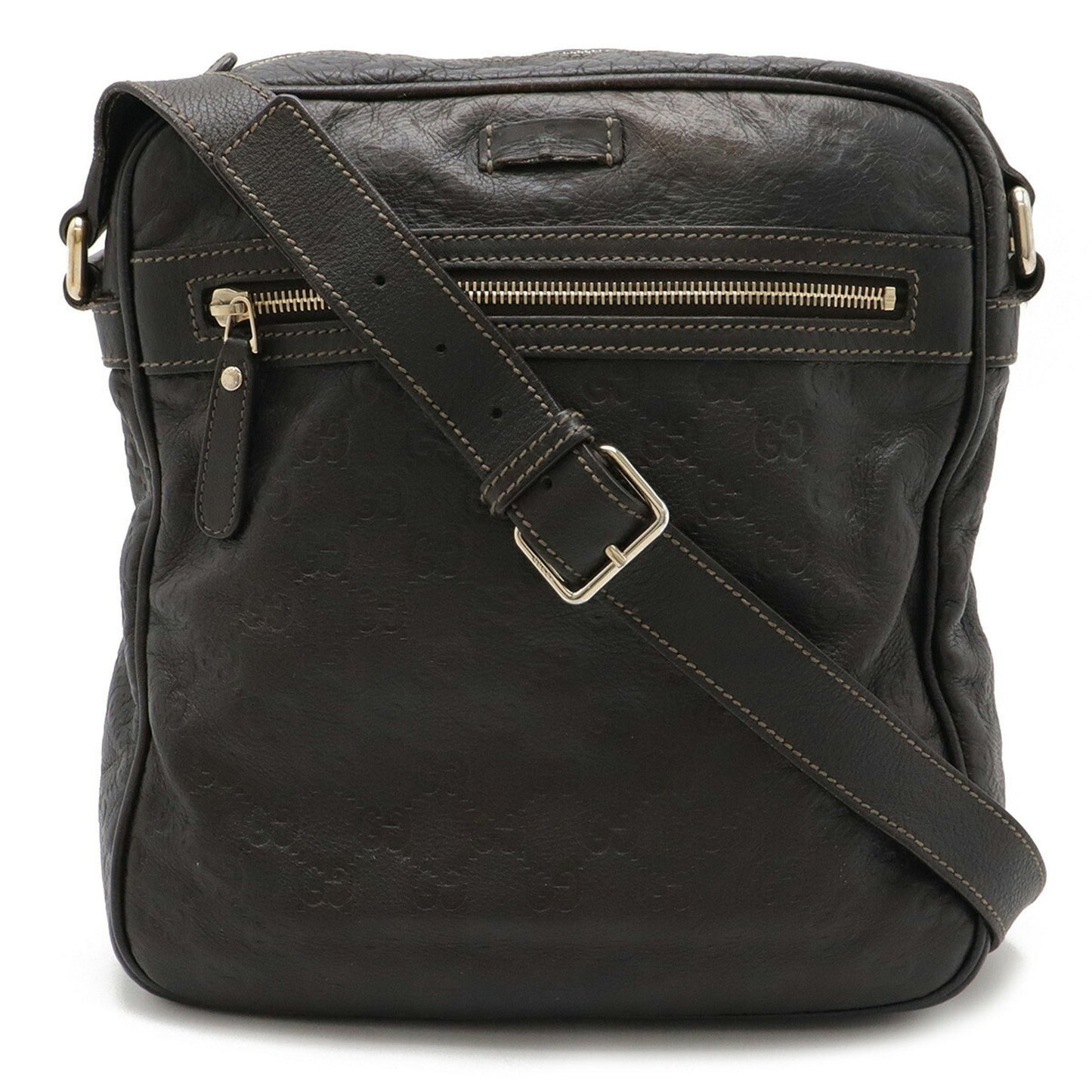 Gucci Dark Brown Leather Shoulder Bag ( )