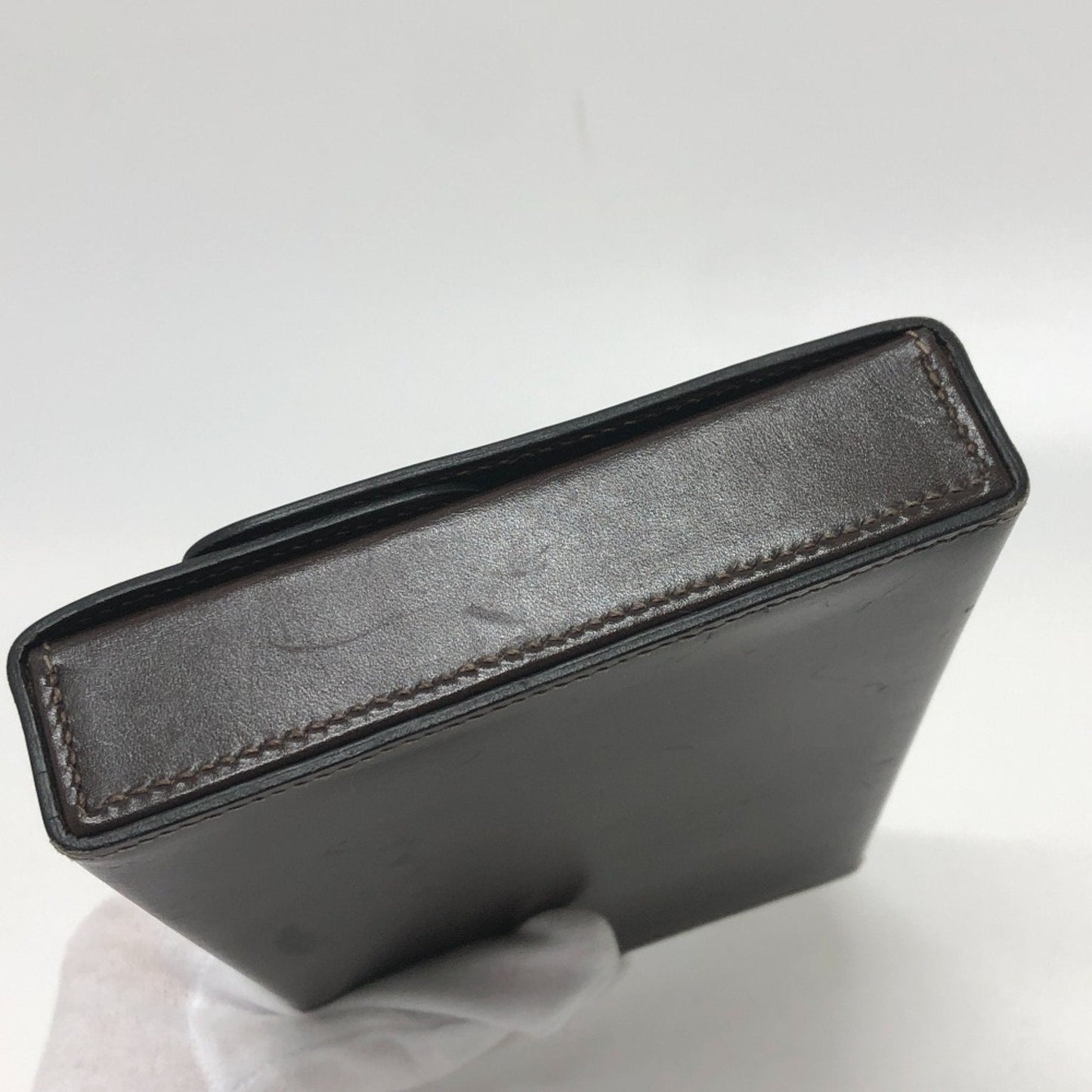 Hermes Brown Box Calf Leather Pouch ( )