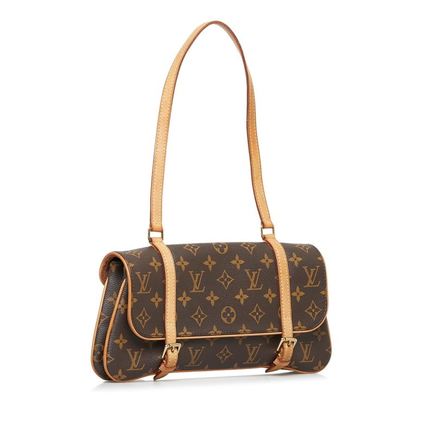 LOUIS VUITTON Monogram Marrel Shoulder Bag Brown PVC Leather Ladies