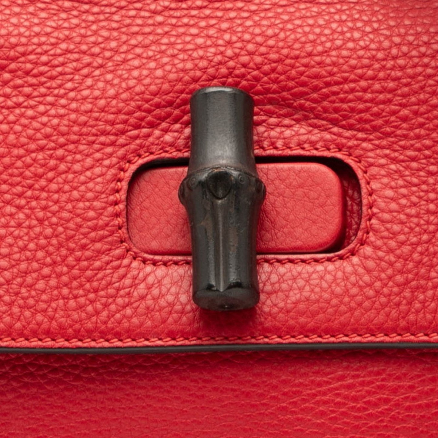 Gucci Red Color Leather Handbag Shoulder Bag ( )