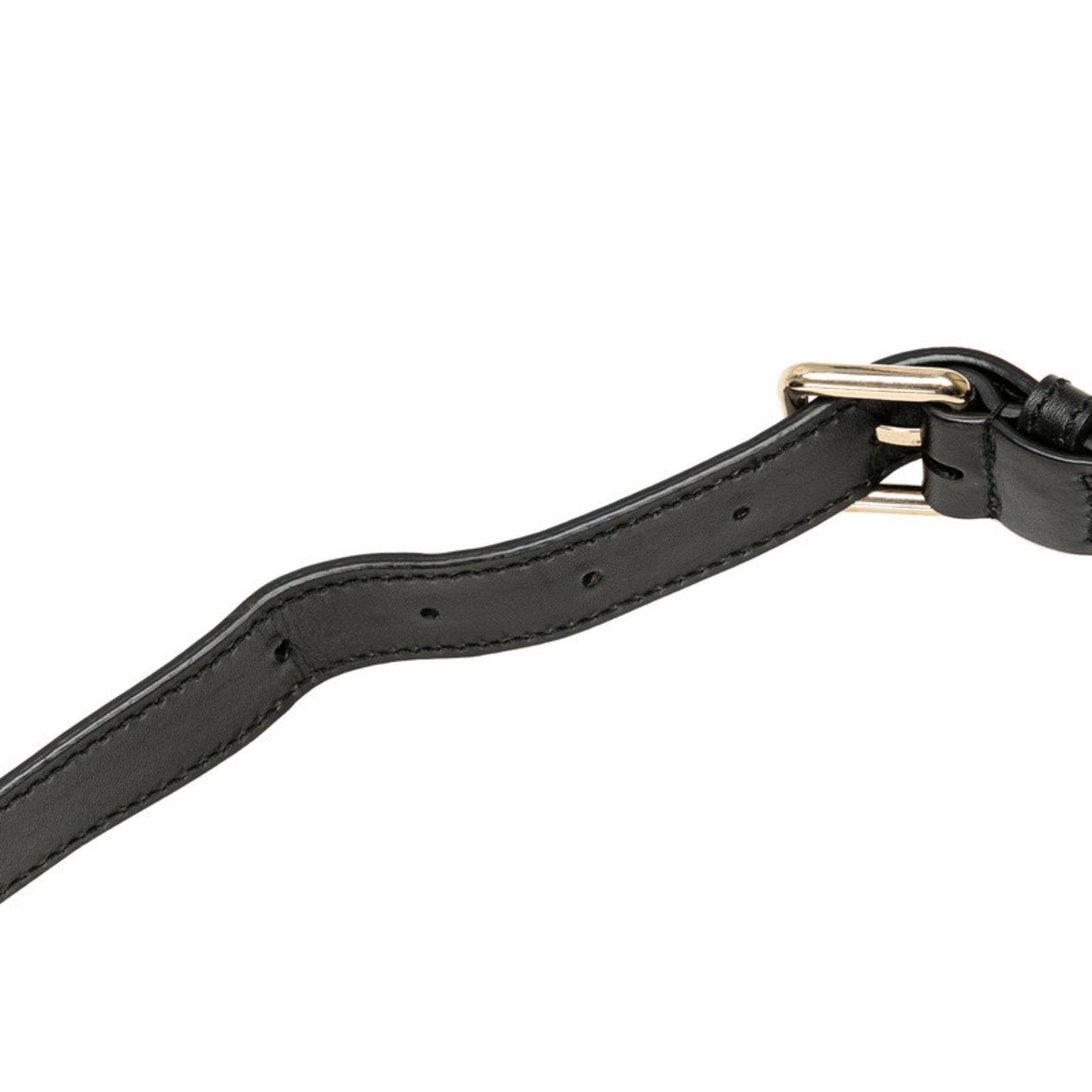 Gucci Beige Black Canvas Leather Shoulder Bag ( )
