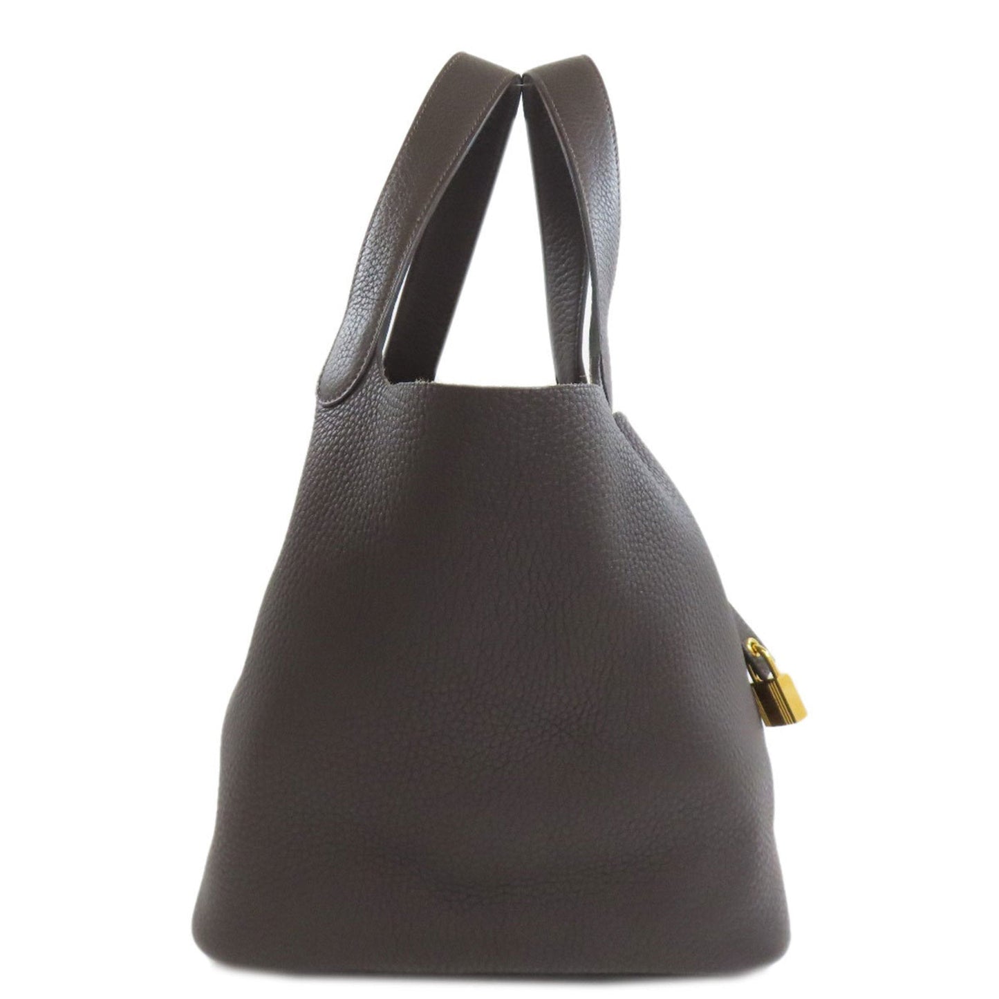 Hermes Picotin Brown Taurillon Clemence Leather Handbag ( )