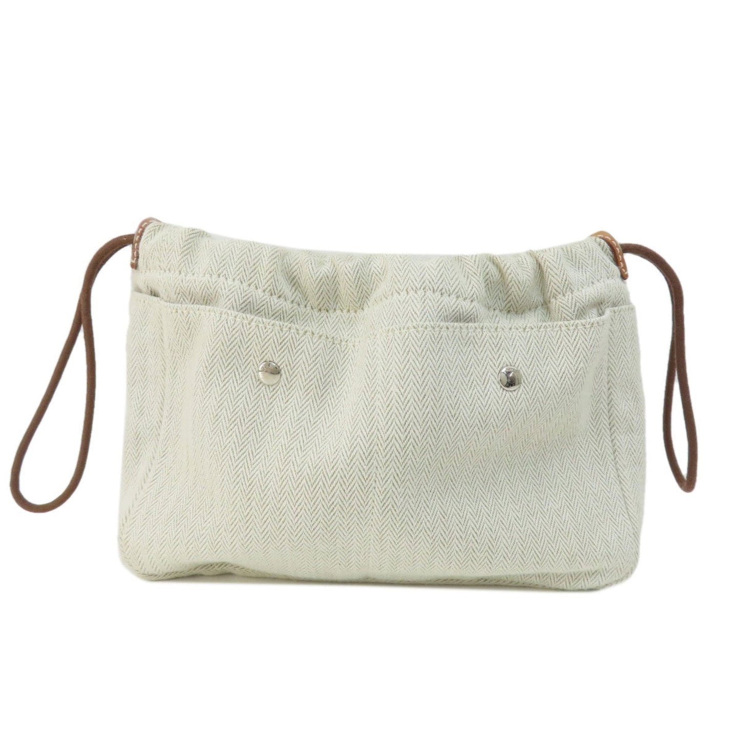 Hermes Natural Toile Chevron Pouch ( )