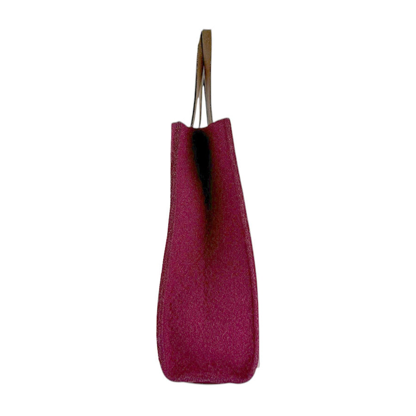 Gucci Bordeaux Brown Felt Leather Handbag ( )