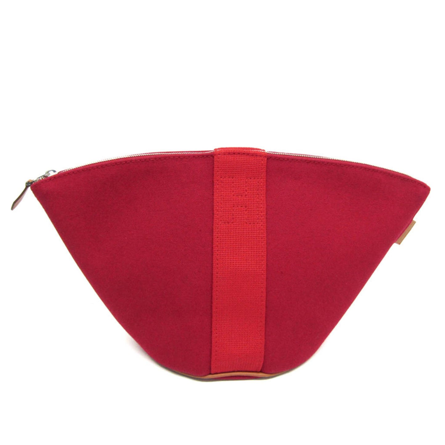 Hermes Prune Rouge Vif Cotton Pouch ( )