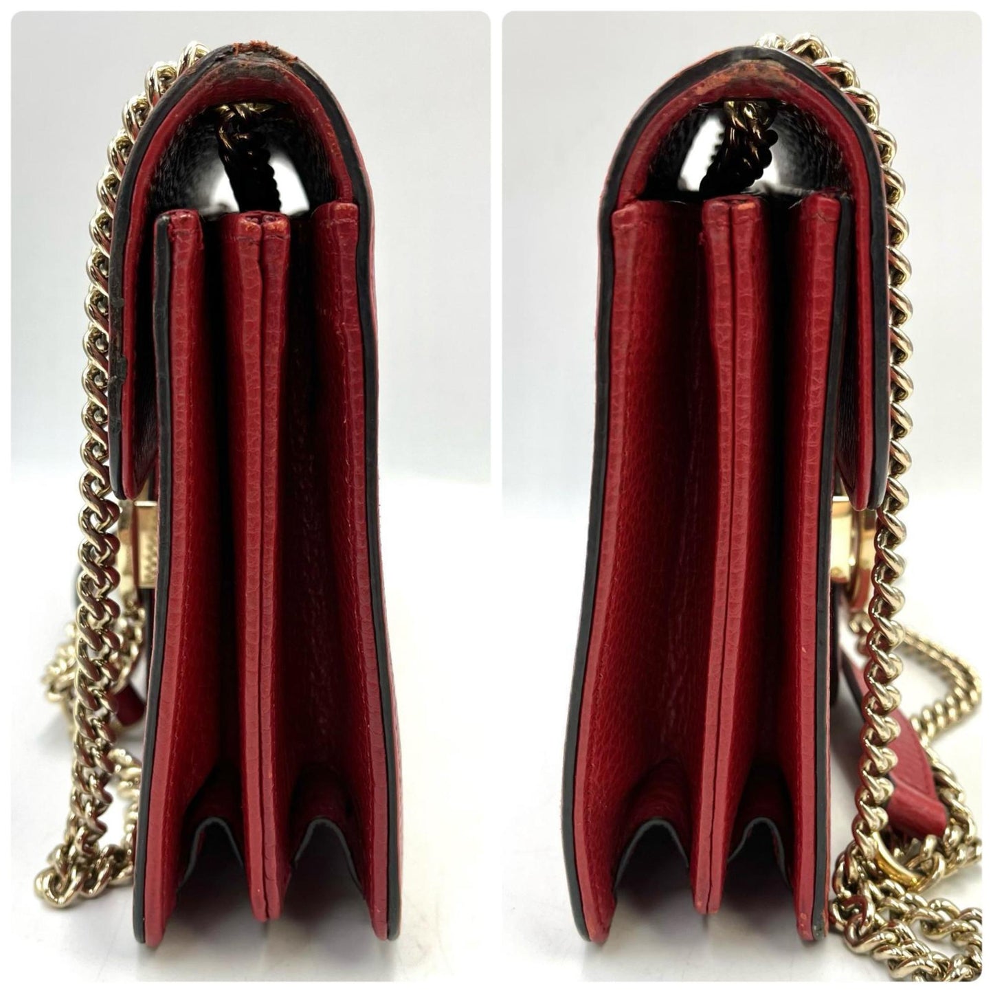 Gucci Red Color Leather Shoulder Bag ( )