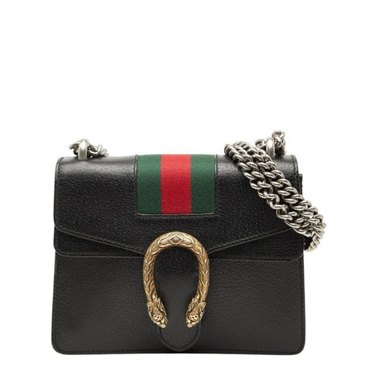 Gucci Black Leather Shoulder Bag ( )
