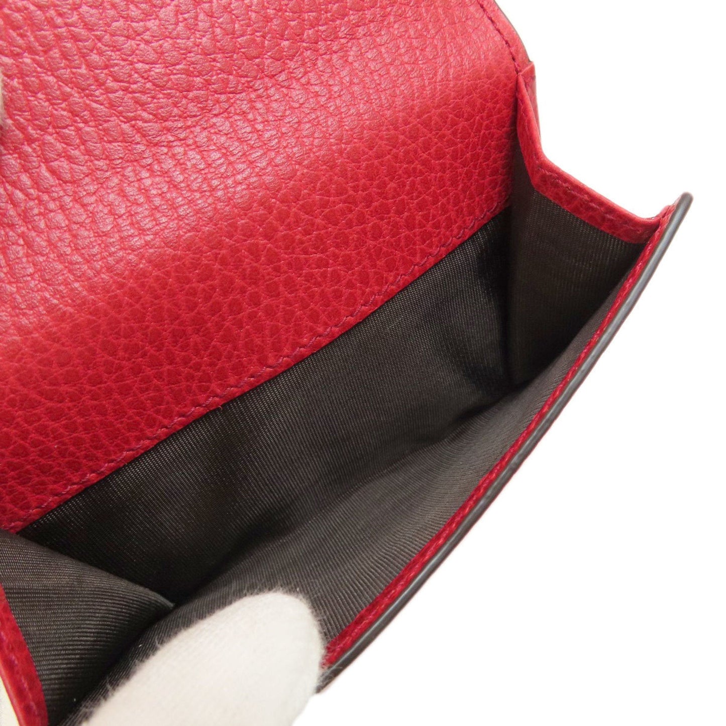 Gucci Red Color Leather Wallet (Bi-Fold) ( )