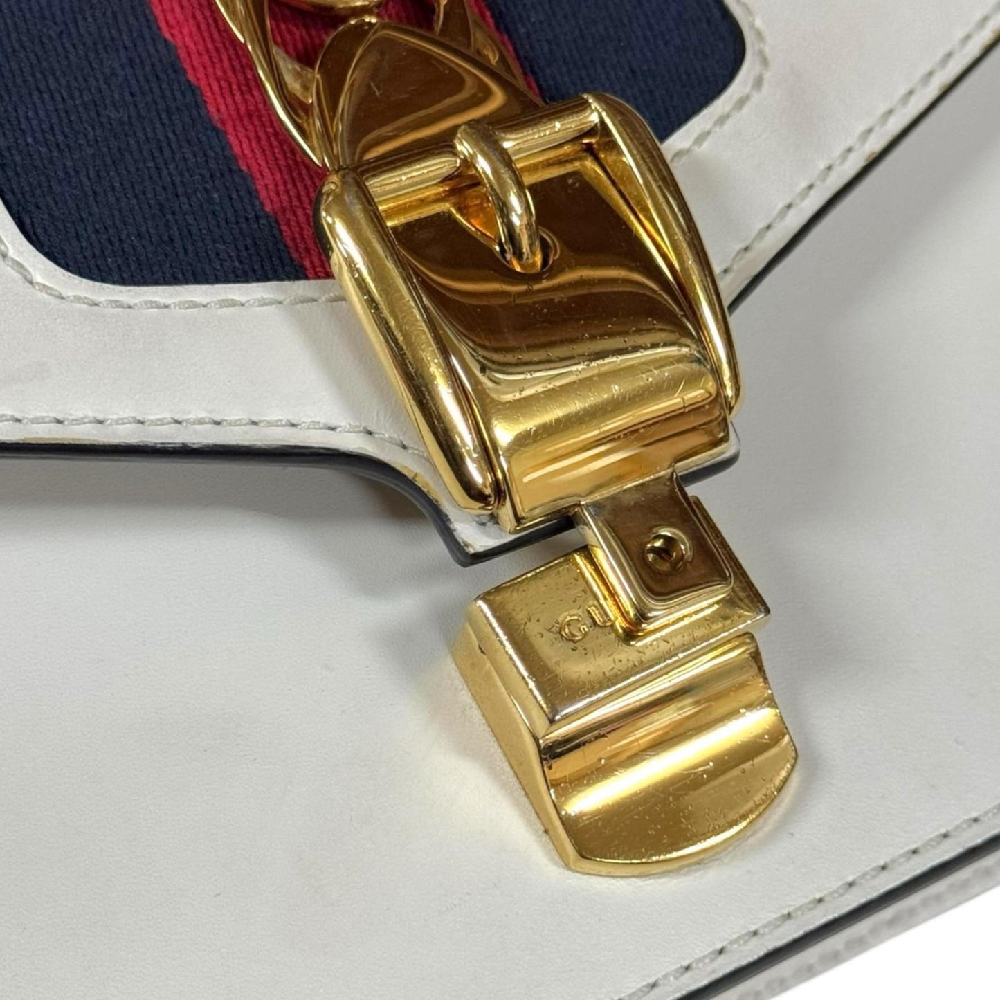Gucci Ivory White Leather Shoulder Bag ( )