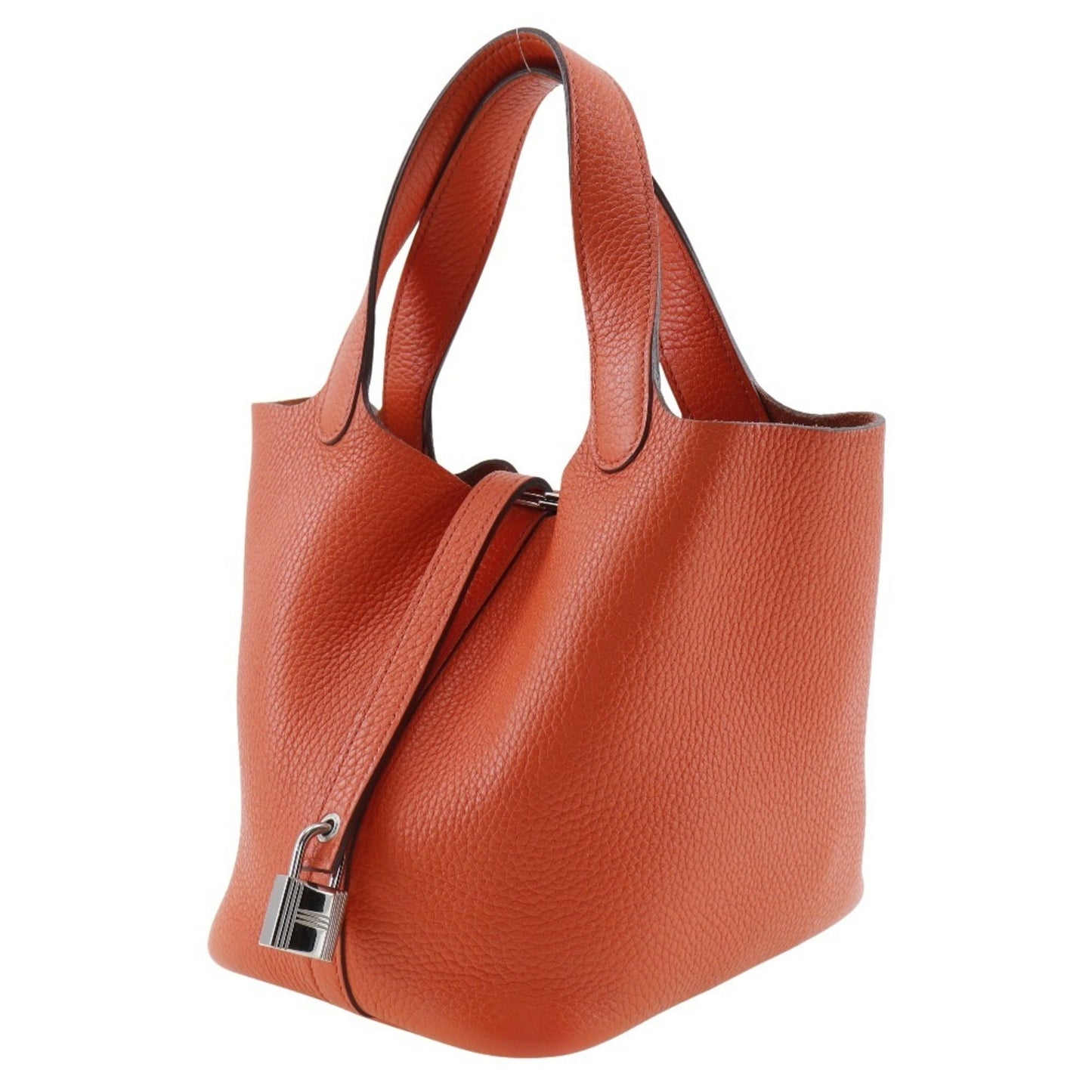 Hermes Orange Taurillon Clemence Leather Handbag ( )