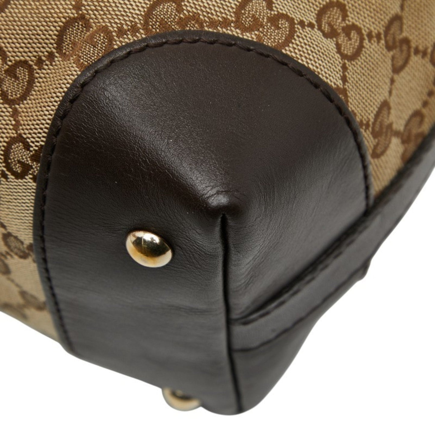 Gucci Beige Multi-Color Canvas Leather Handbag Shoulder Bag ( )