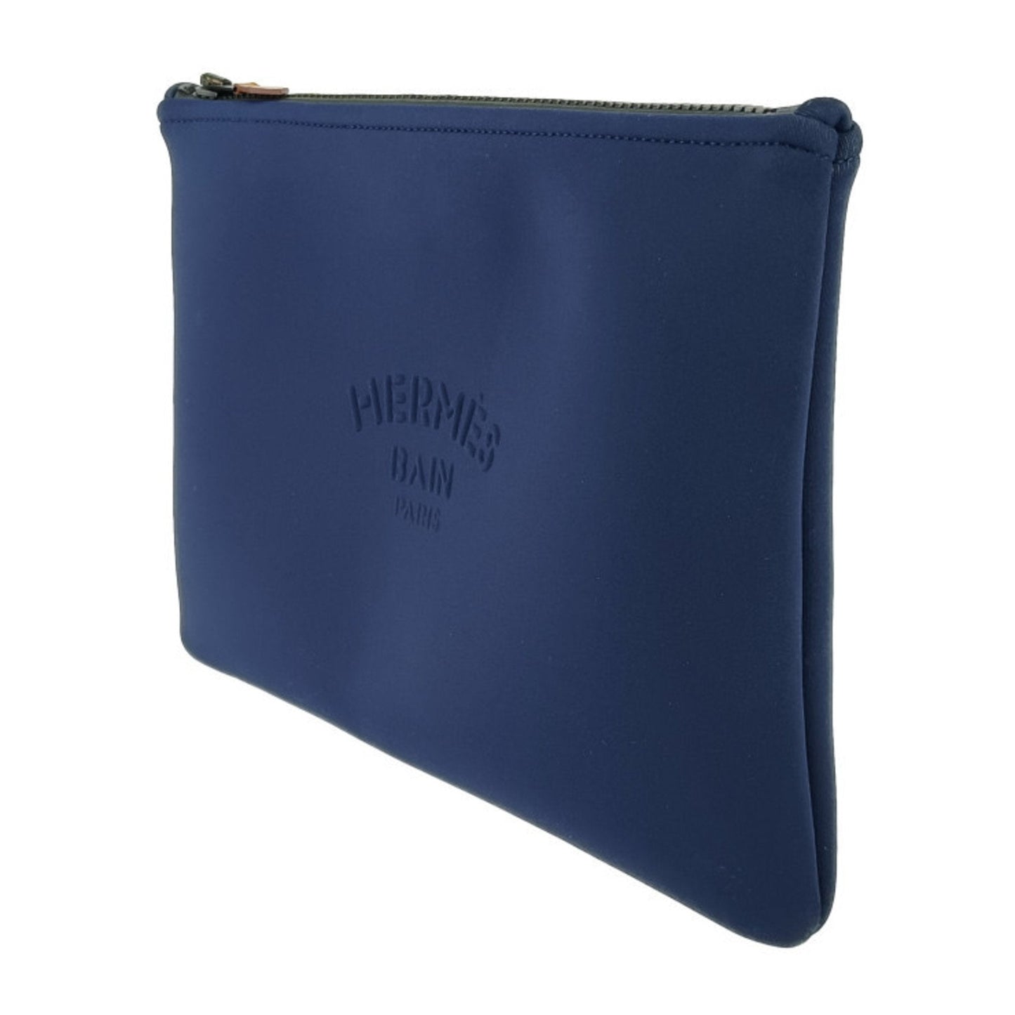 Hermes Navy Polyamide Clutch Bag Pouch ( )