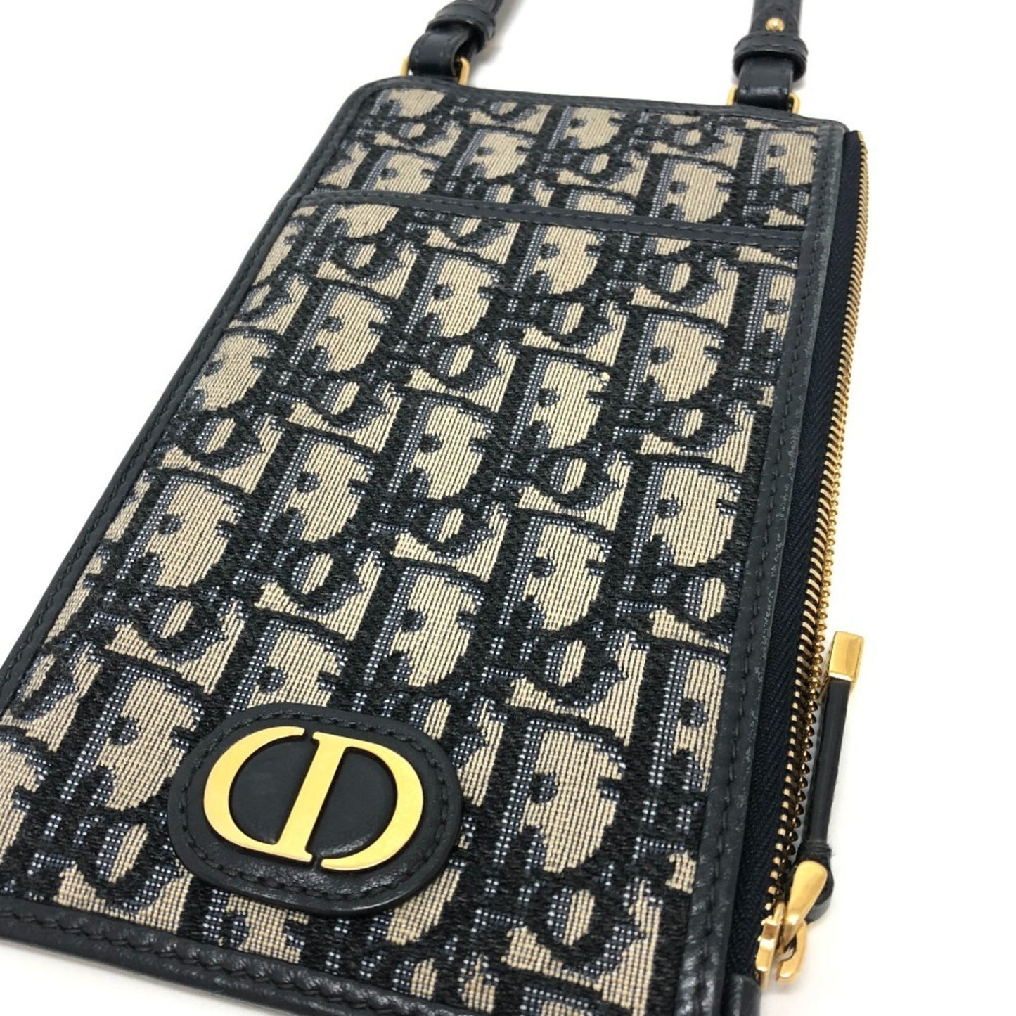 Christian Dior Navy Canvas Shoulder Bag ()