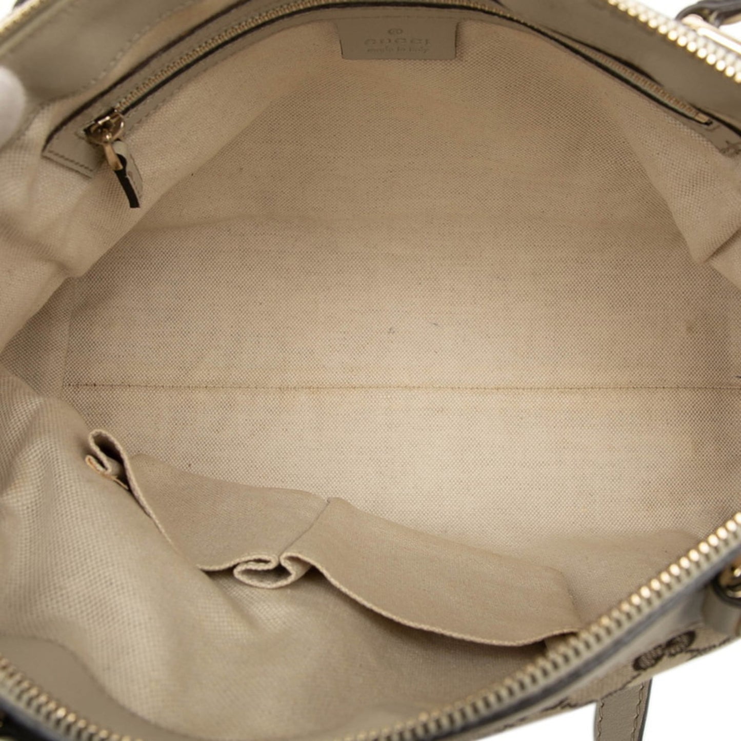 Gucci Gg Canvas Beige Ivory Leather Handbag Shoulder Bag ( )
