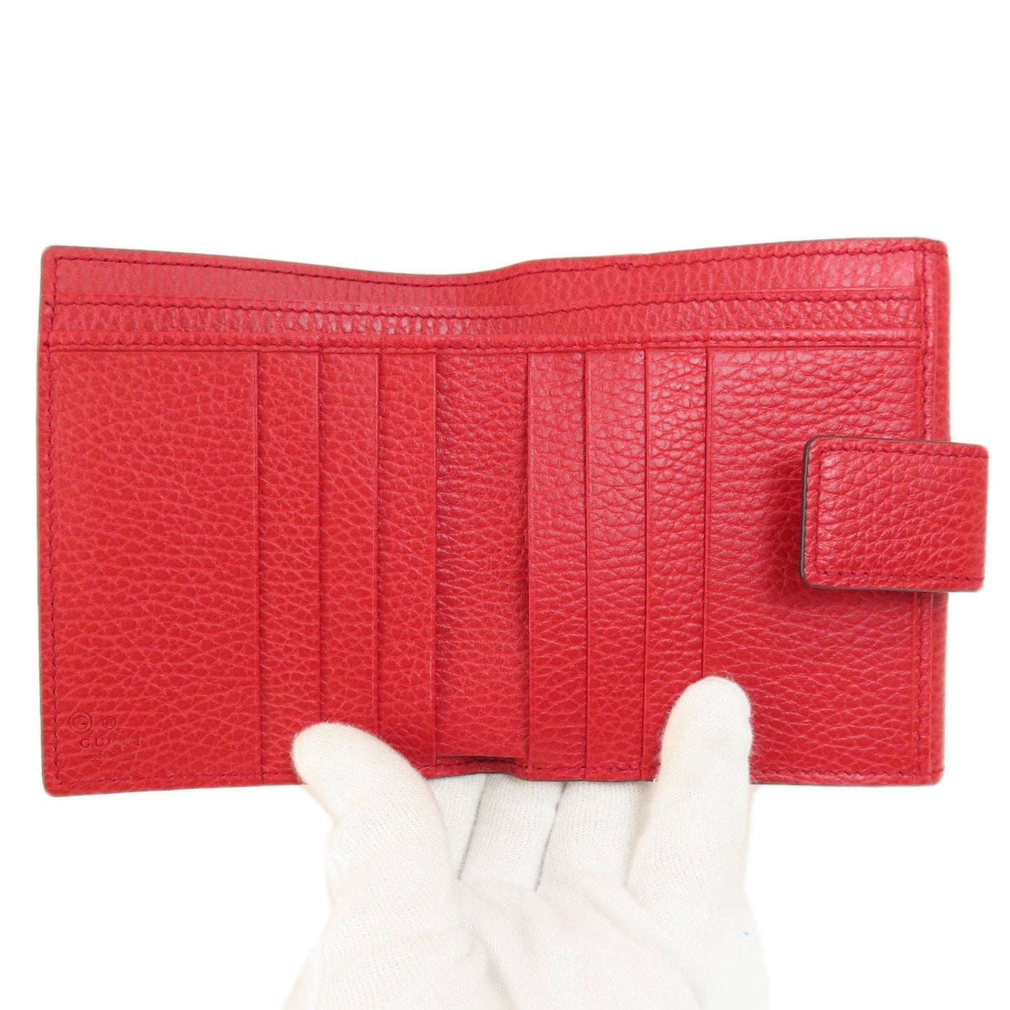 Gucci Red Color Leather Wallet (Bi-Fold) ( )