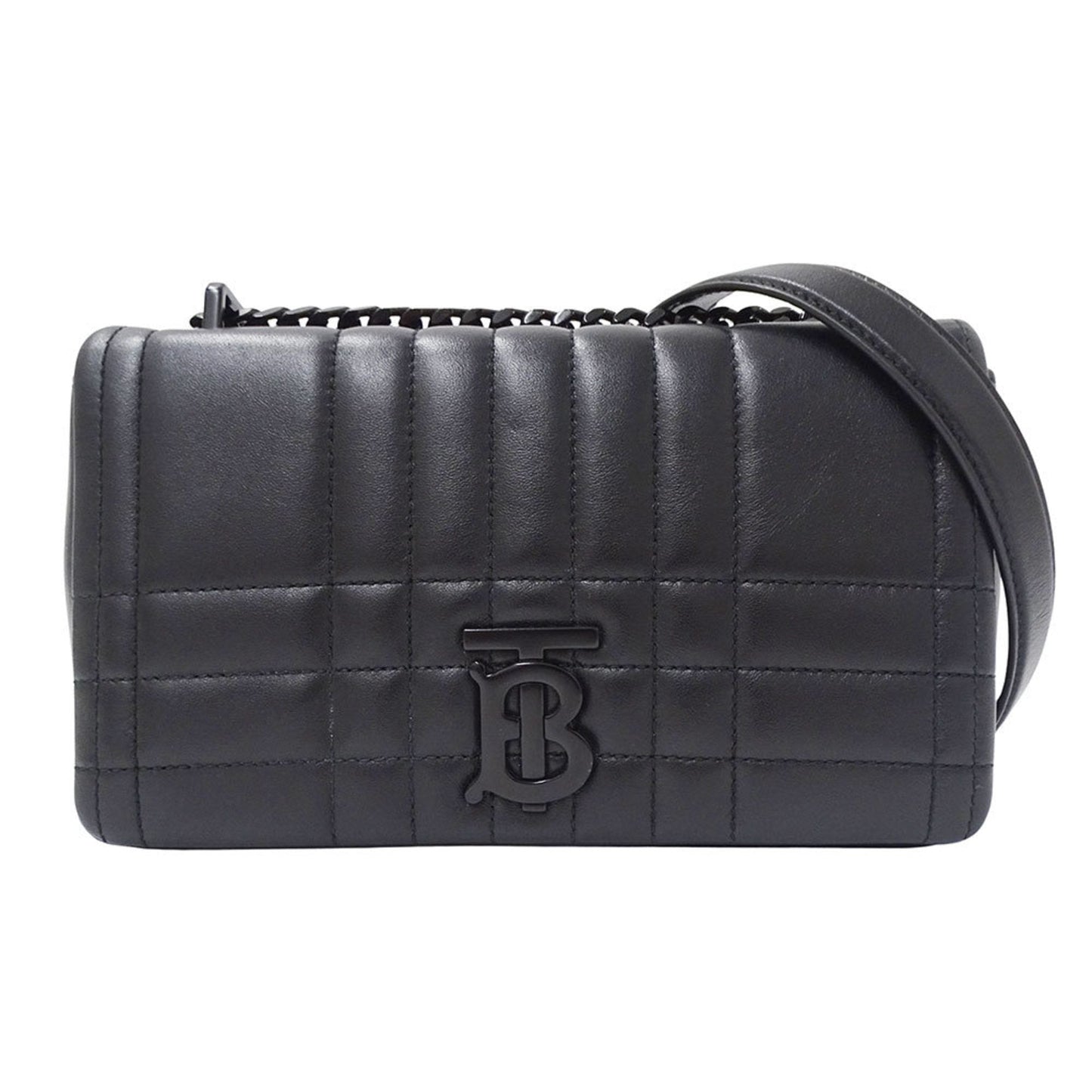 Burberry Black Leather Shoulder Bag ( )