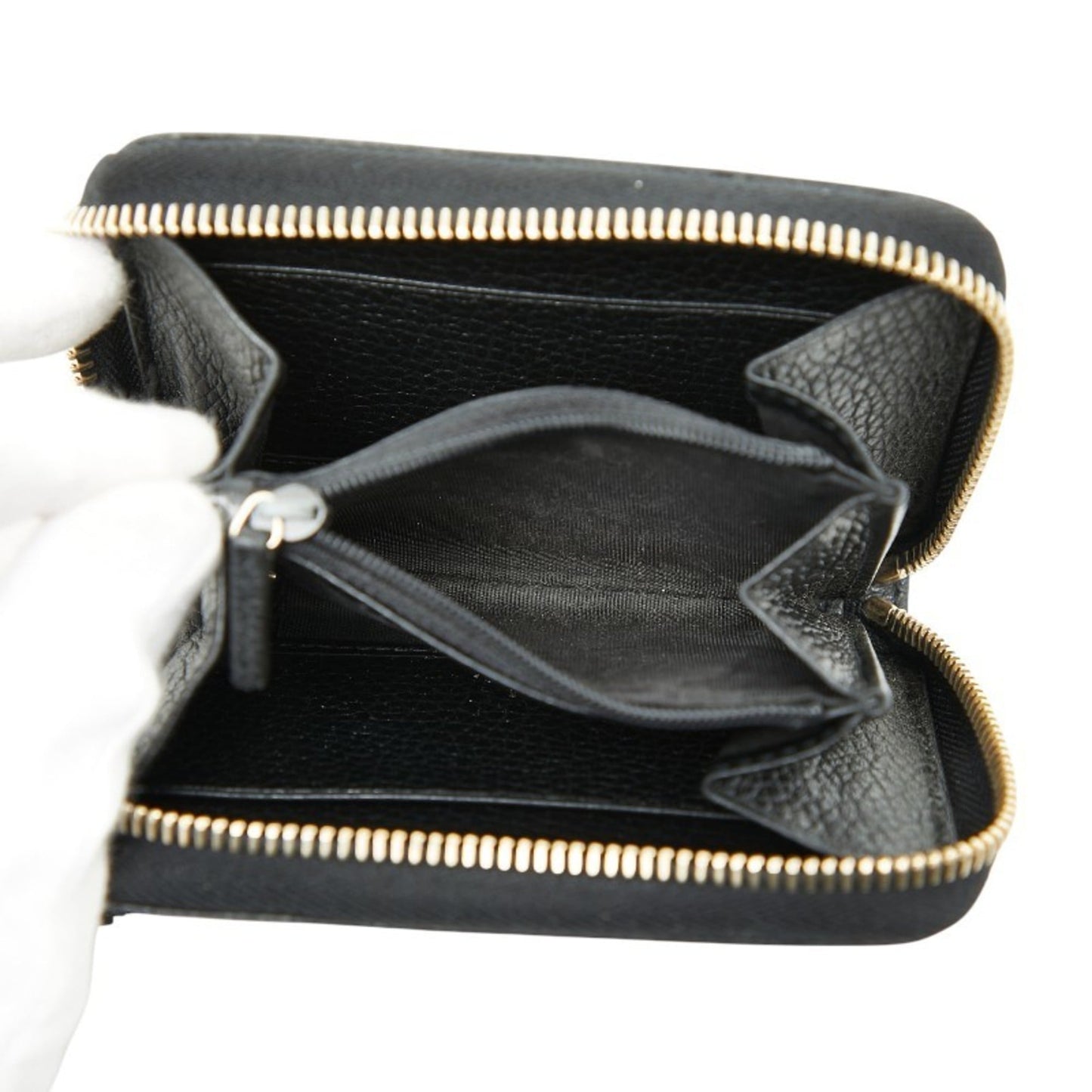 Gucci Black Leather Coin Purse/Coin Case ( )