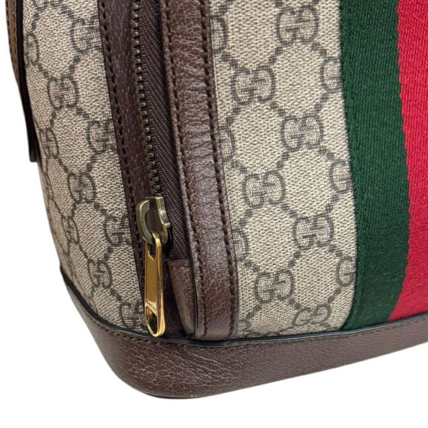 Gucci Beige Brown Gg Supreme Canvas Backpack ( )