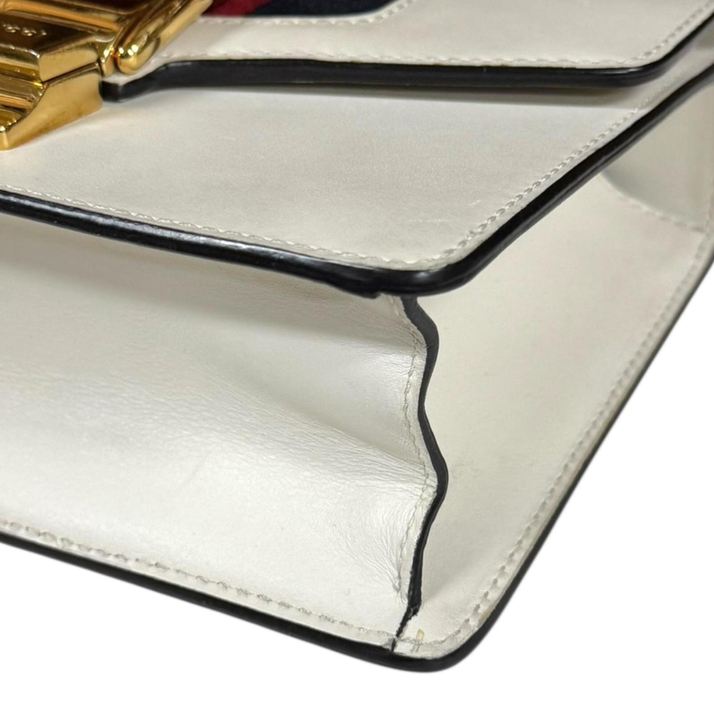 Gucci Ivory White Leather Shoulder Bag ( )
