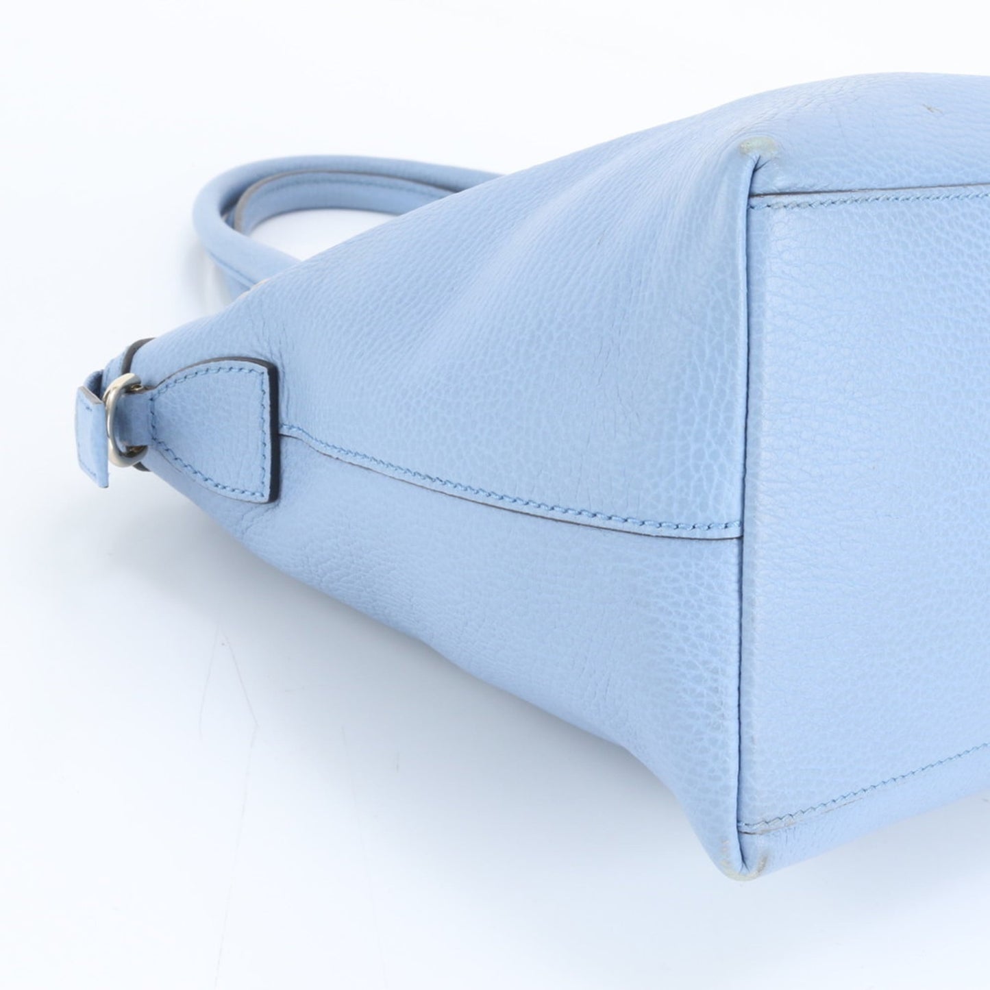 Gucci Light Blue Leather Handbag Tote Bag ( )