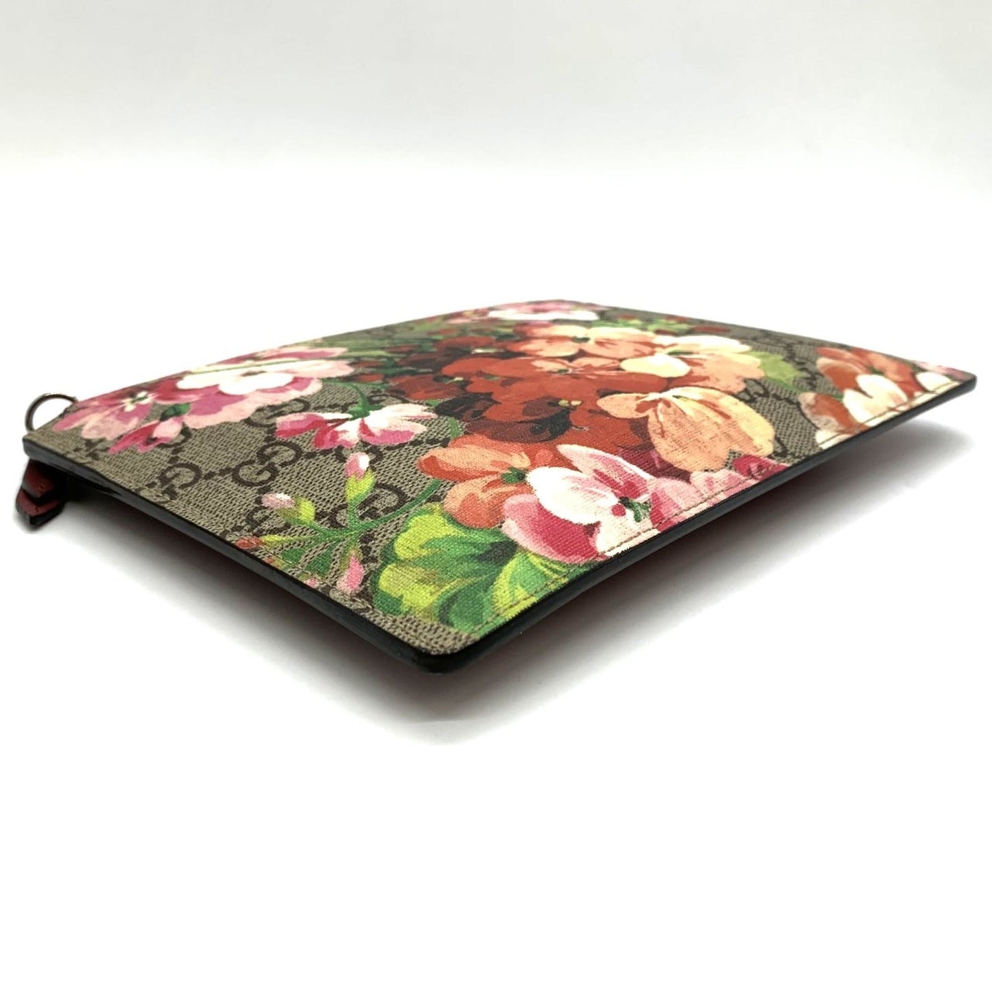 Gucci Gg Blooms Red Color Gg Supreme Pouch ( )
