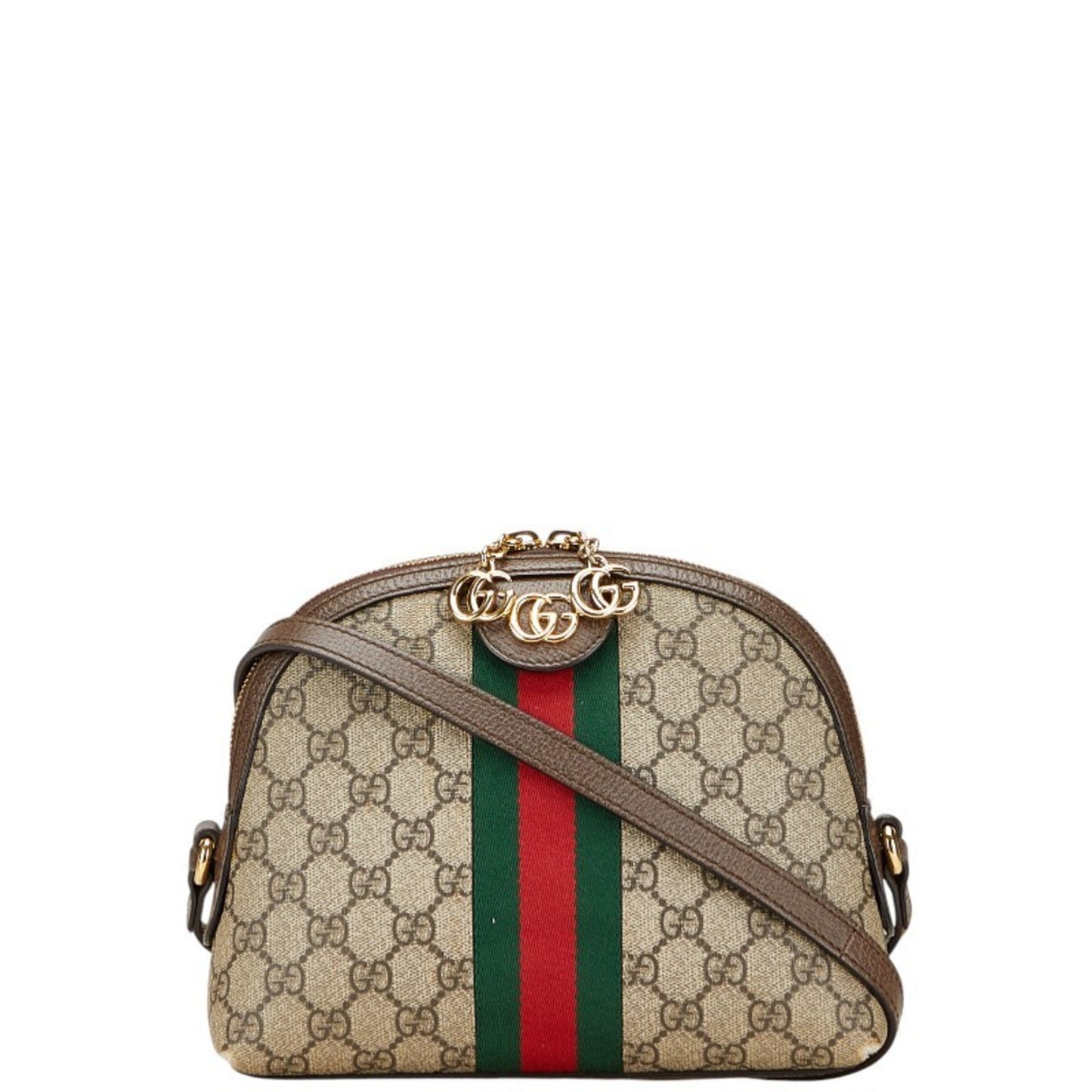 Gucci Ophidia Beige Brown Pvc Leather Shoulder Bag ( )