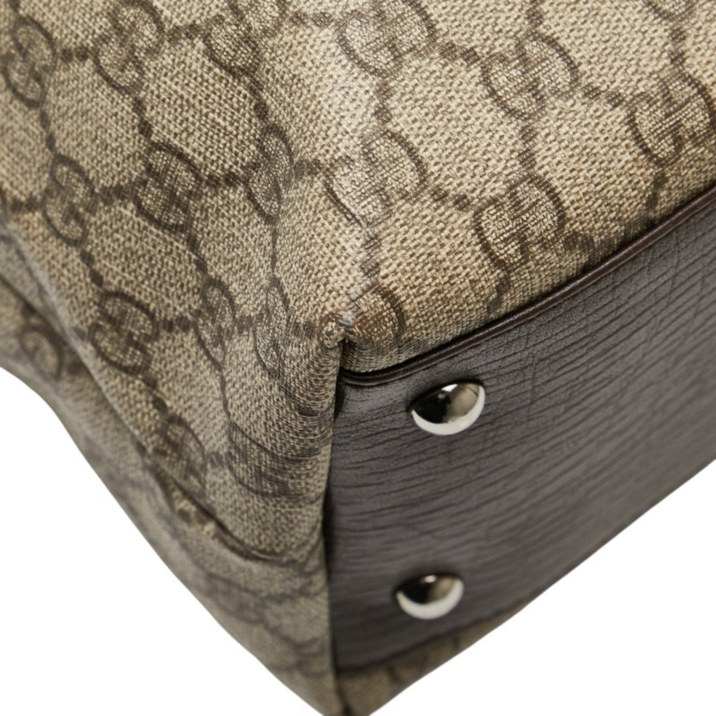 Gucci Beige Brown Pvc Leather Tote Bag ( )