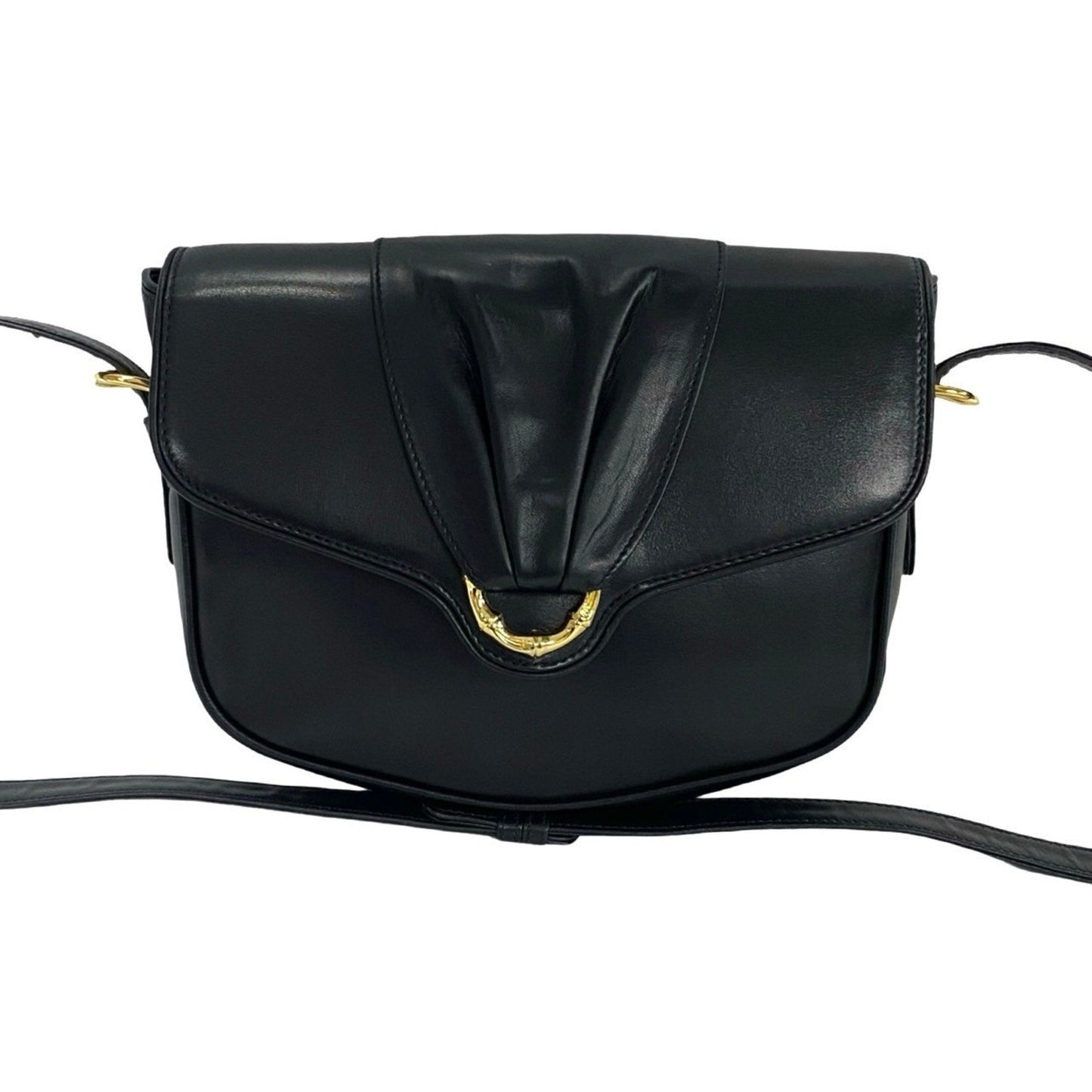 Gucci Black Leather Pochette Shoulder Bag ( )