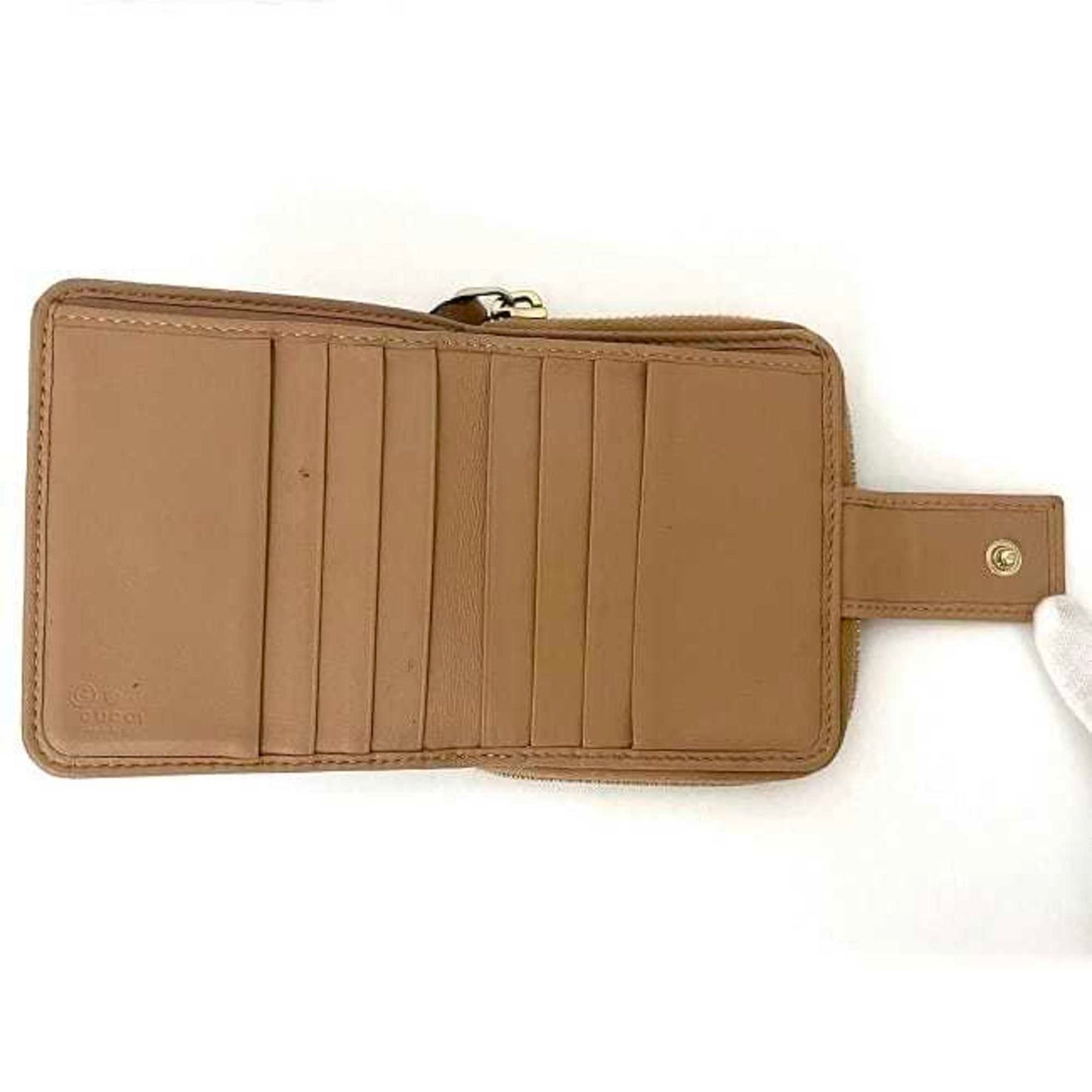 Gucci Gold Beige Leather Wallet (Bi-Fold) ( )