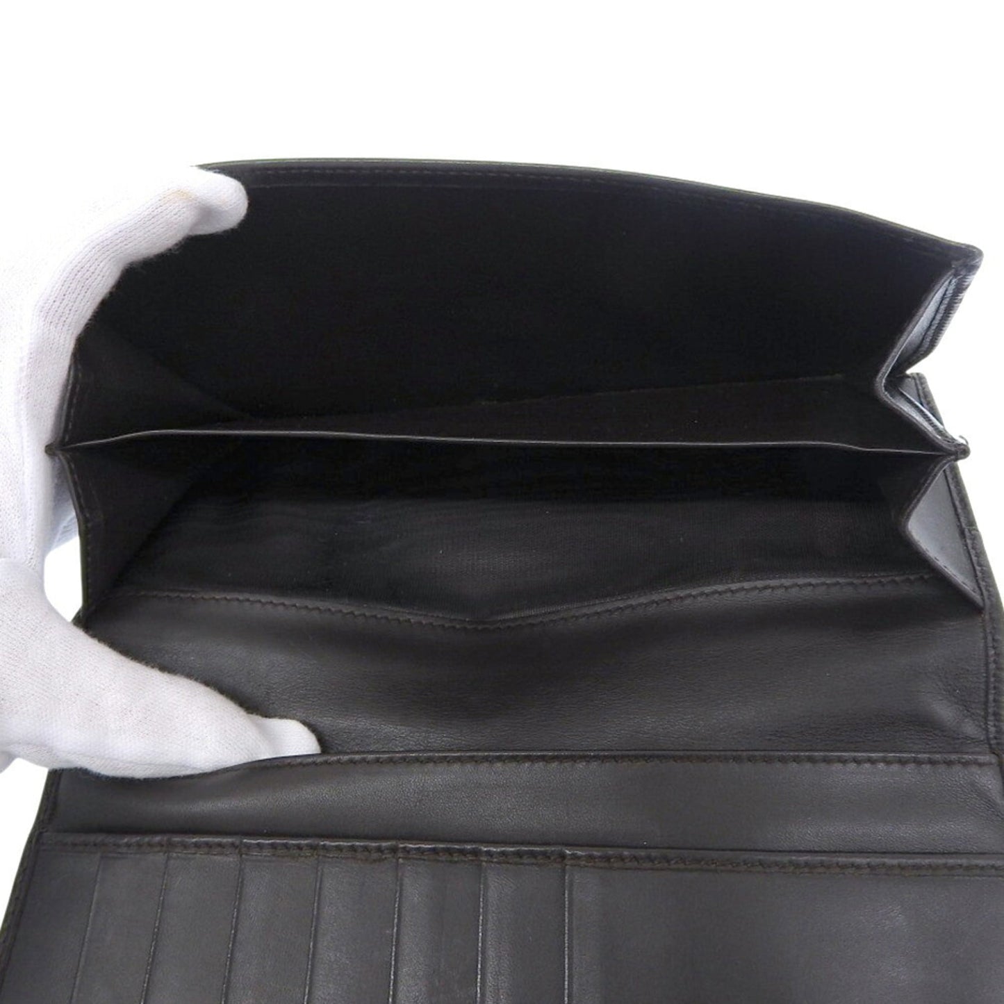 Gucci Black Gg Canvas Long Wallet (Bi-Fold) ( )
